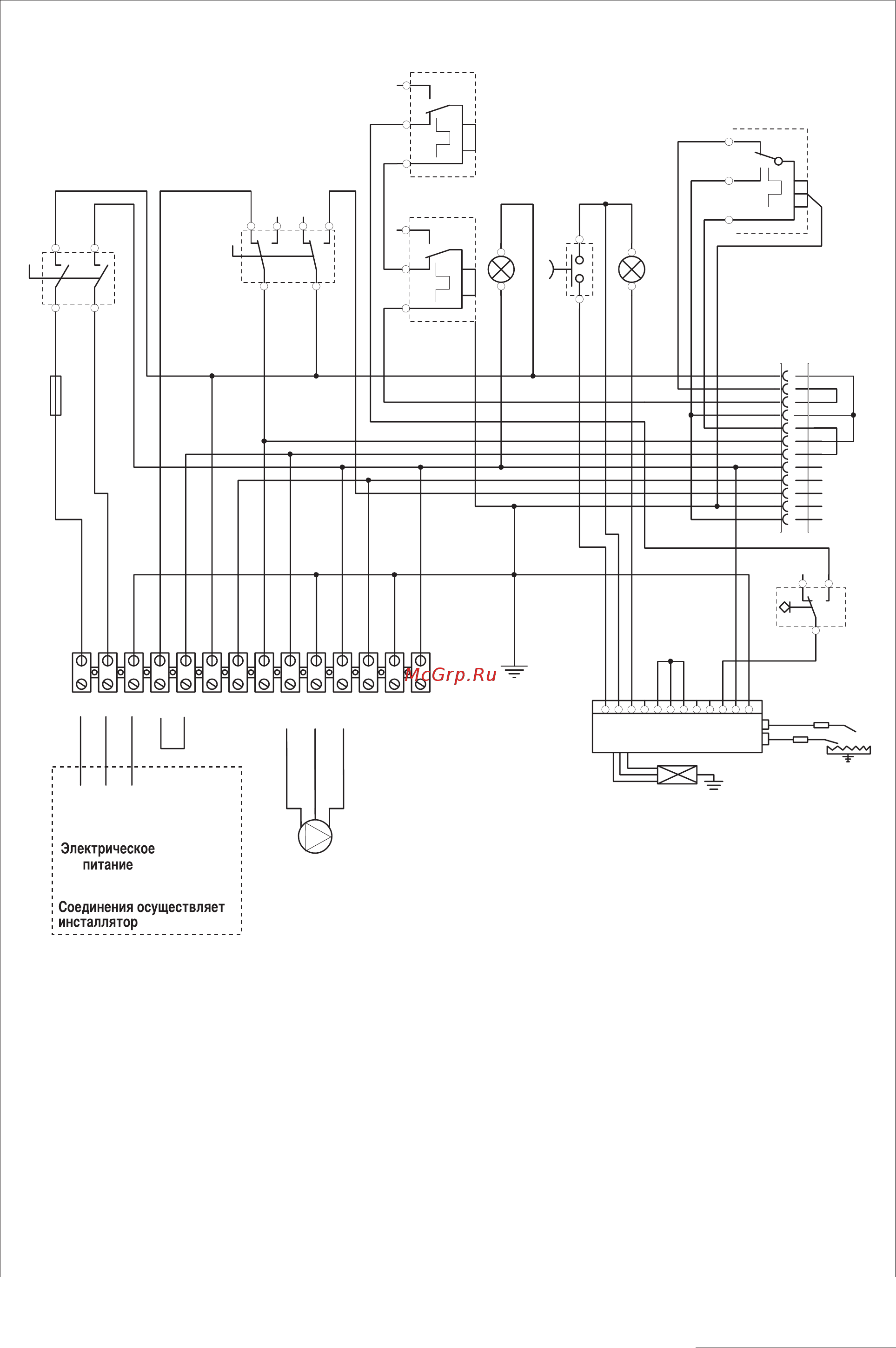 Ariston UNOBLOC GPV 24 RI MET [11/36] Функциональные электрические схемы