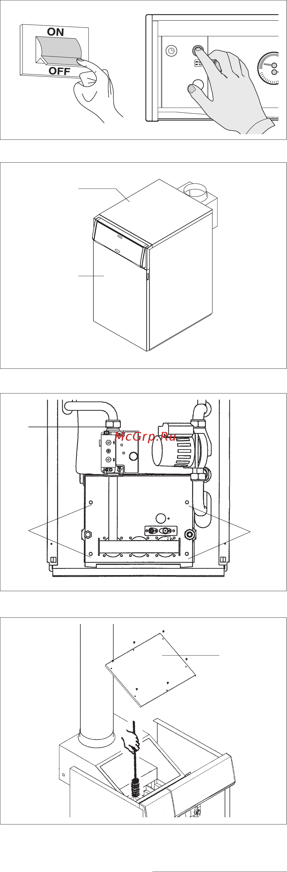 Ariston UNOBLOC GPV 31 RI MET [33/36] Съемка компонентов и чистка котла