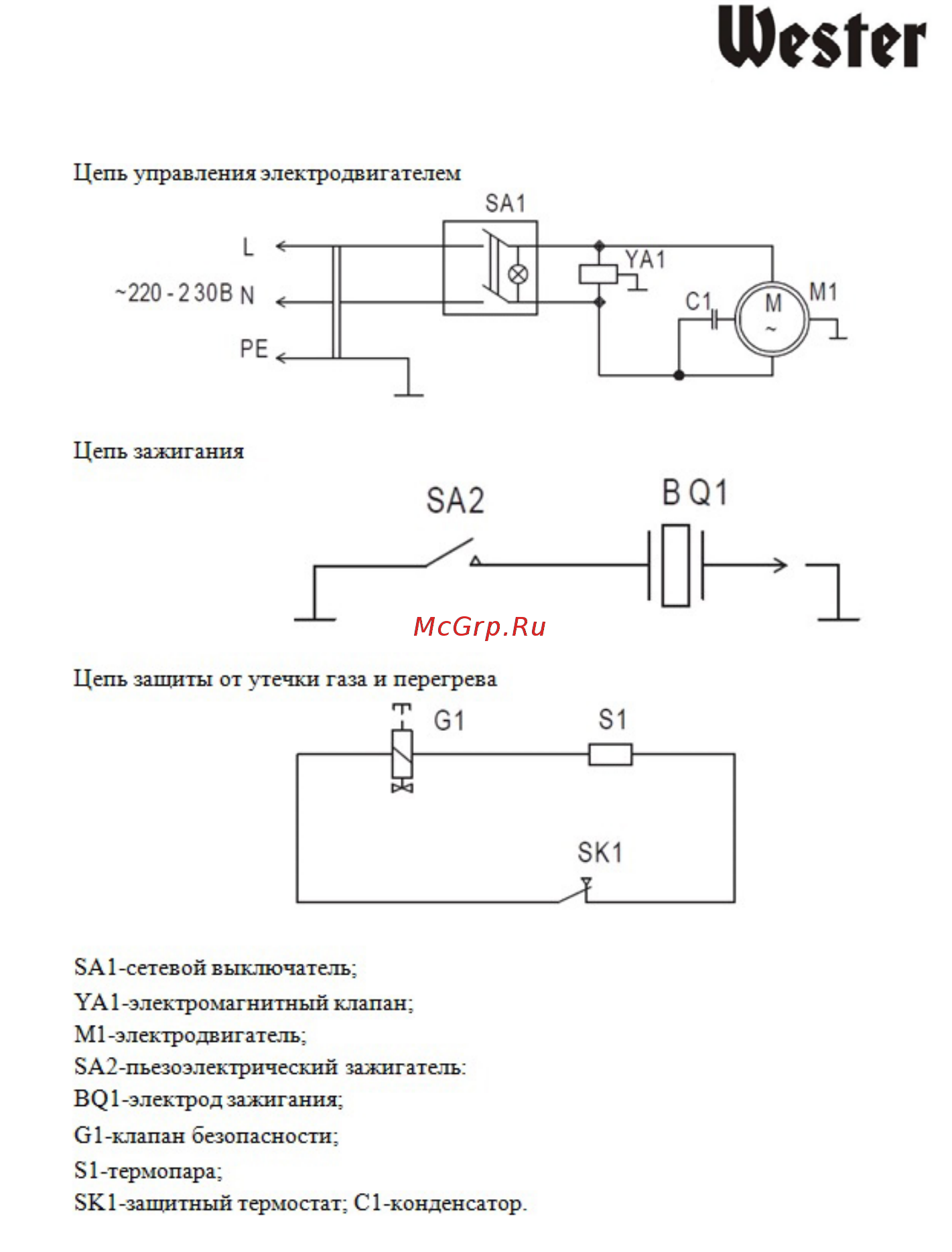 Wester TG-12 газовая Инструкция по эксплуатации онлайн [13/15] 331013
