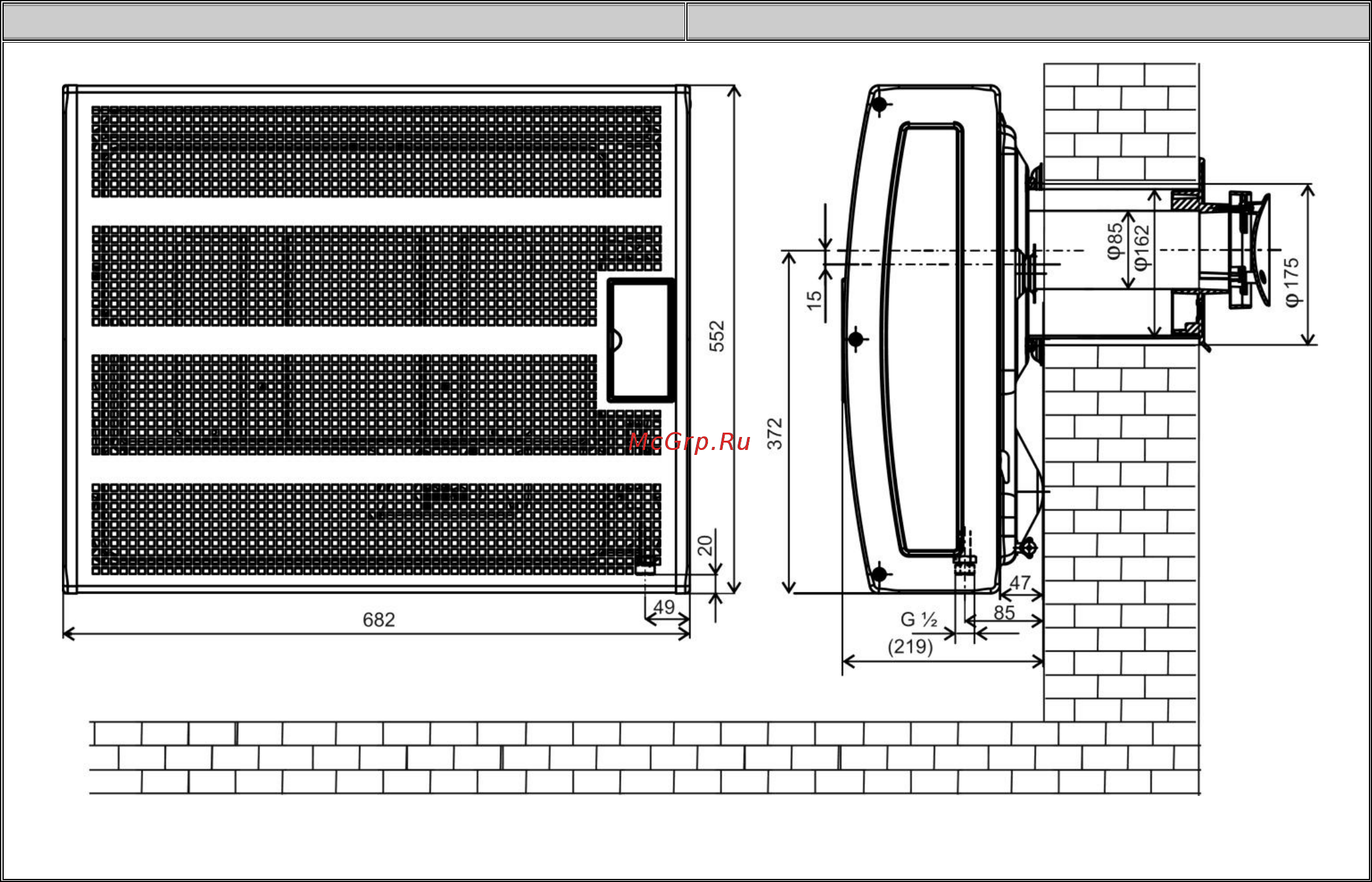 Gorenje GH6211 GOR [13/24] Установочные размеры монтажні розміри
