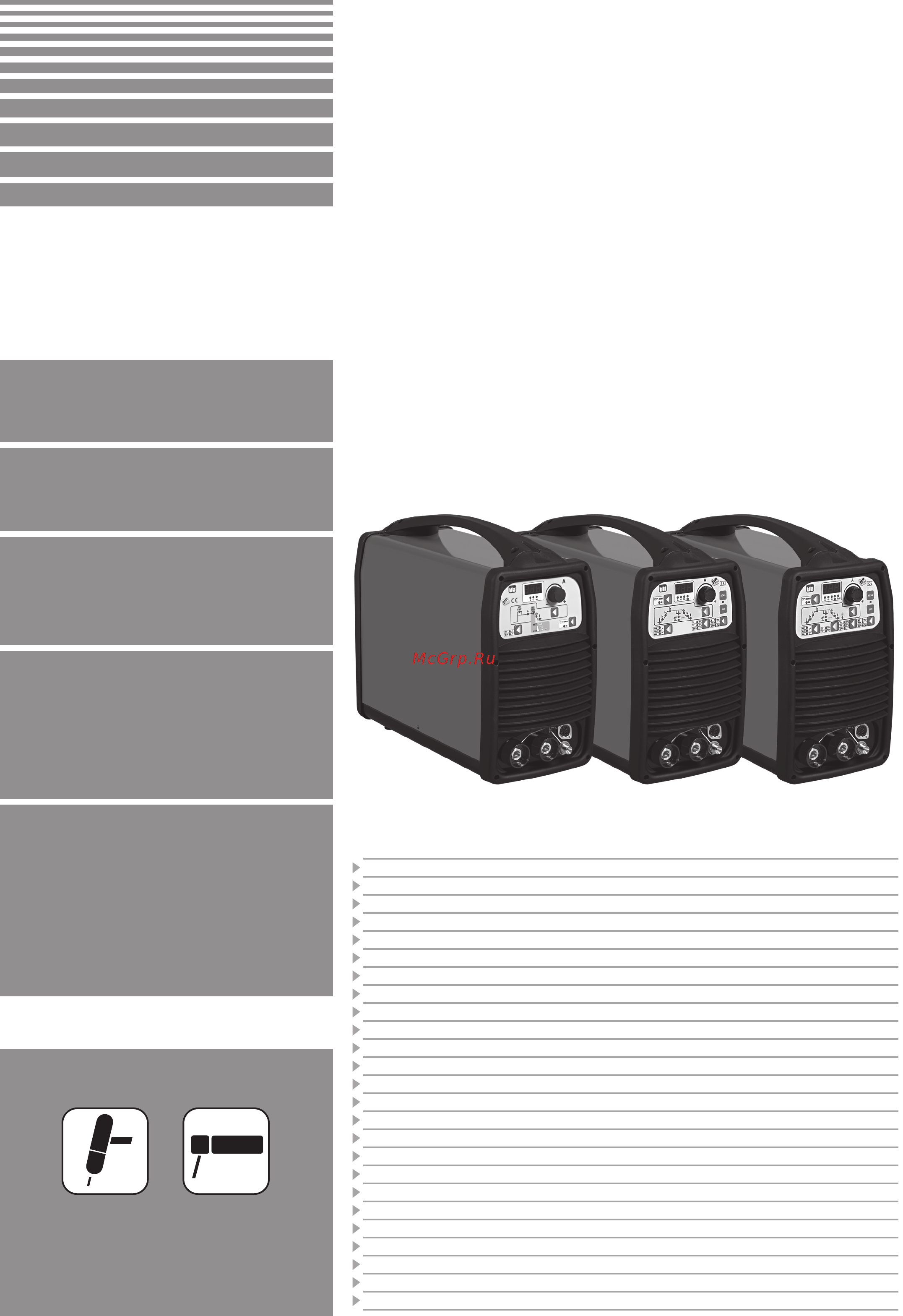 Telwin SUPERIOR TIG 322 AC/DC HF/LIFT 400V+ TIG ACC (816130) Инструкция по эксплуатации онлайн
