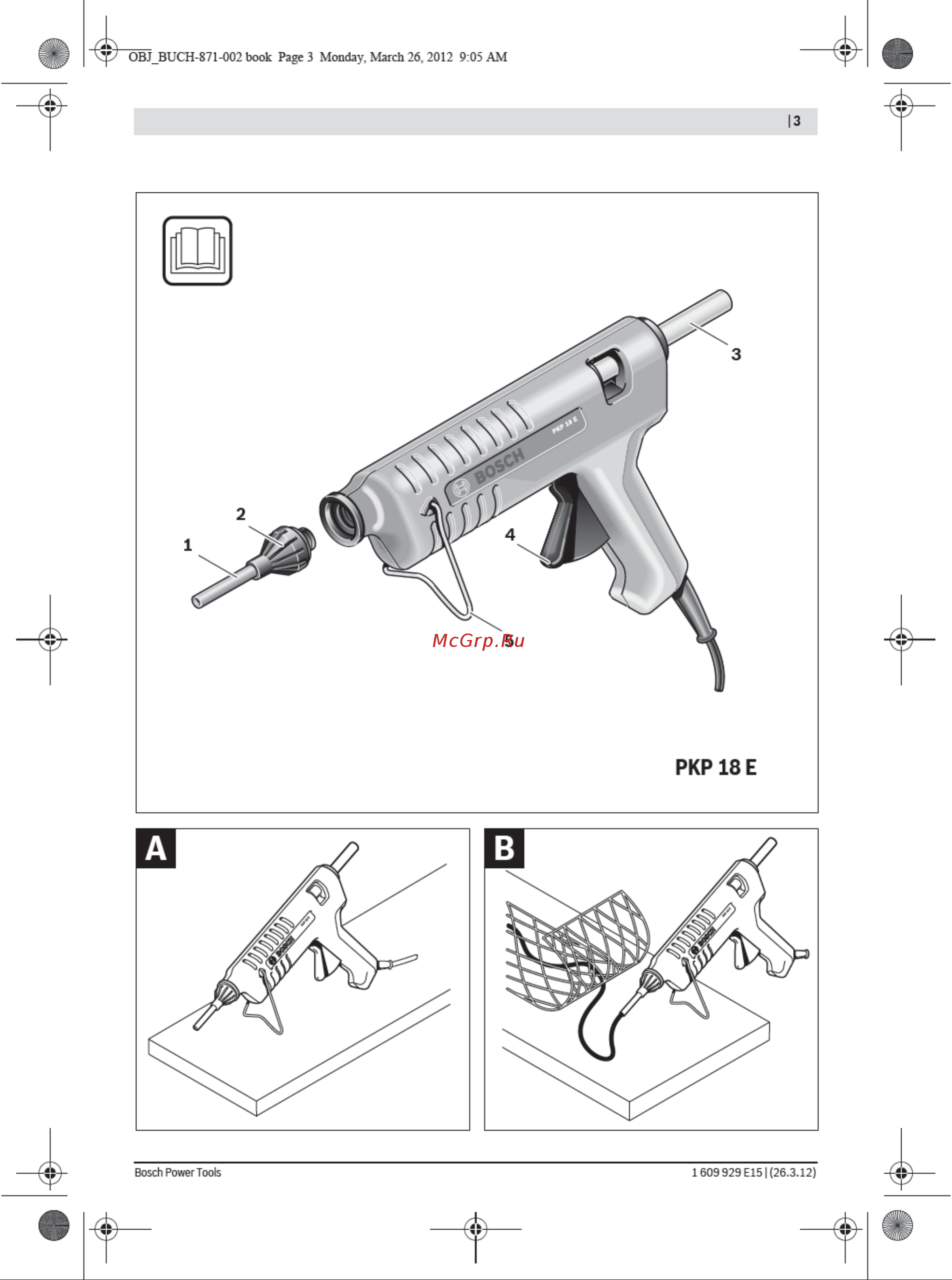 Bosch PKP 18 E (0603264508) Инструкция по эксплуатации онлайн [3/9] 671886