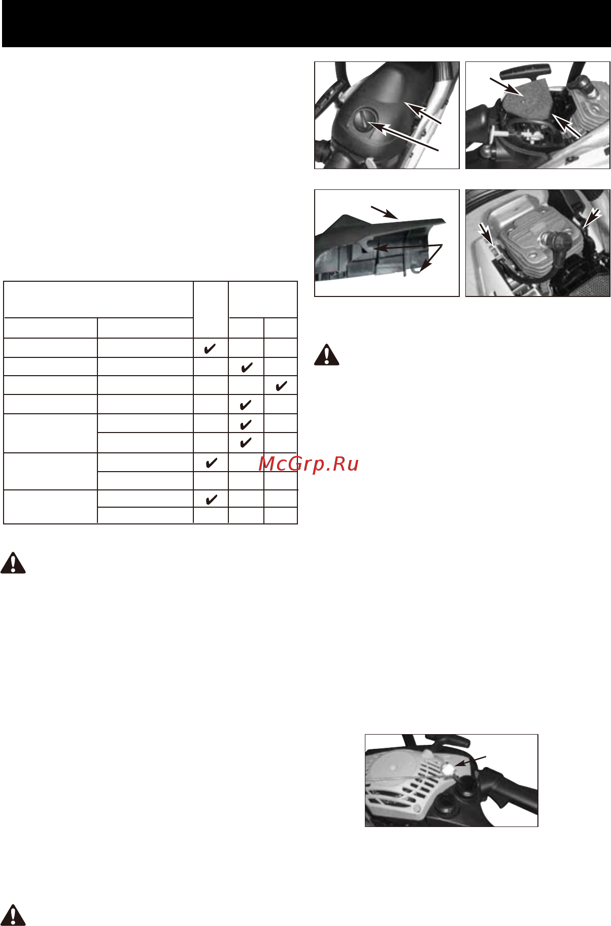 Partner P360S 9666992-01 [11/124] Maintenance instructions