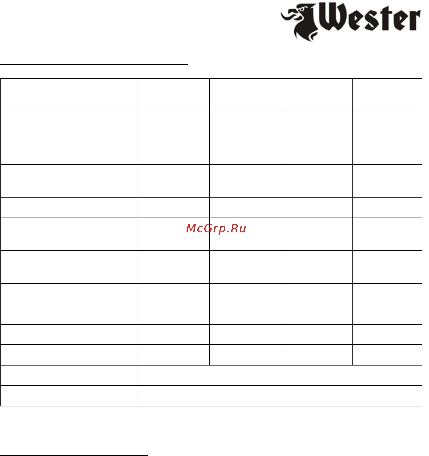Wester W 024-150 OLC Инструкция по эксплуатации онлайн [4/13] 331650