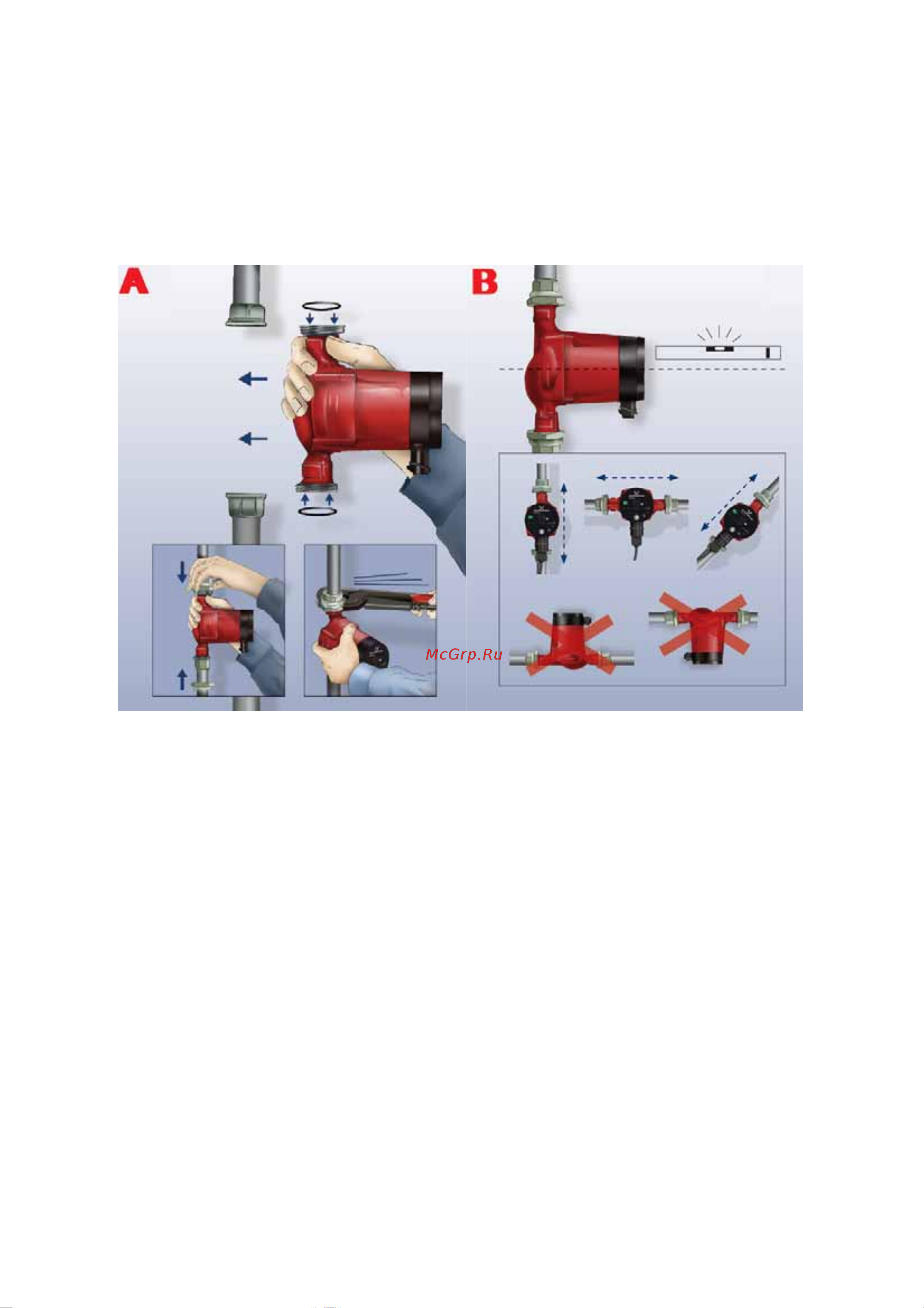 Grundfos ALPHA2 25-80 [10/40] Монтаж