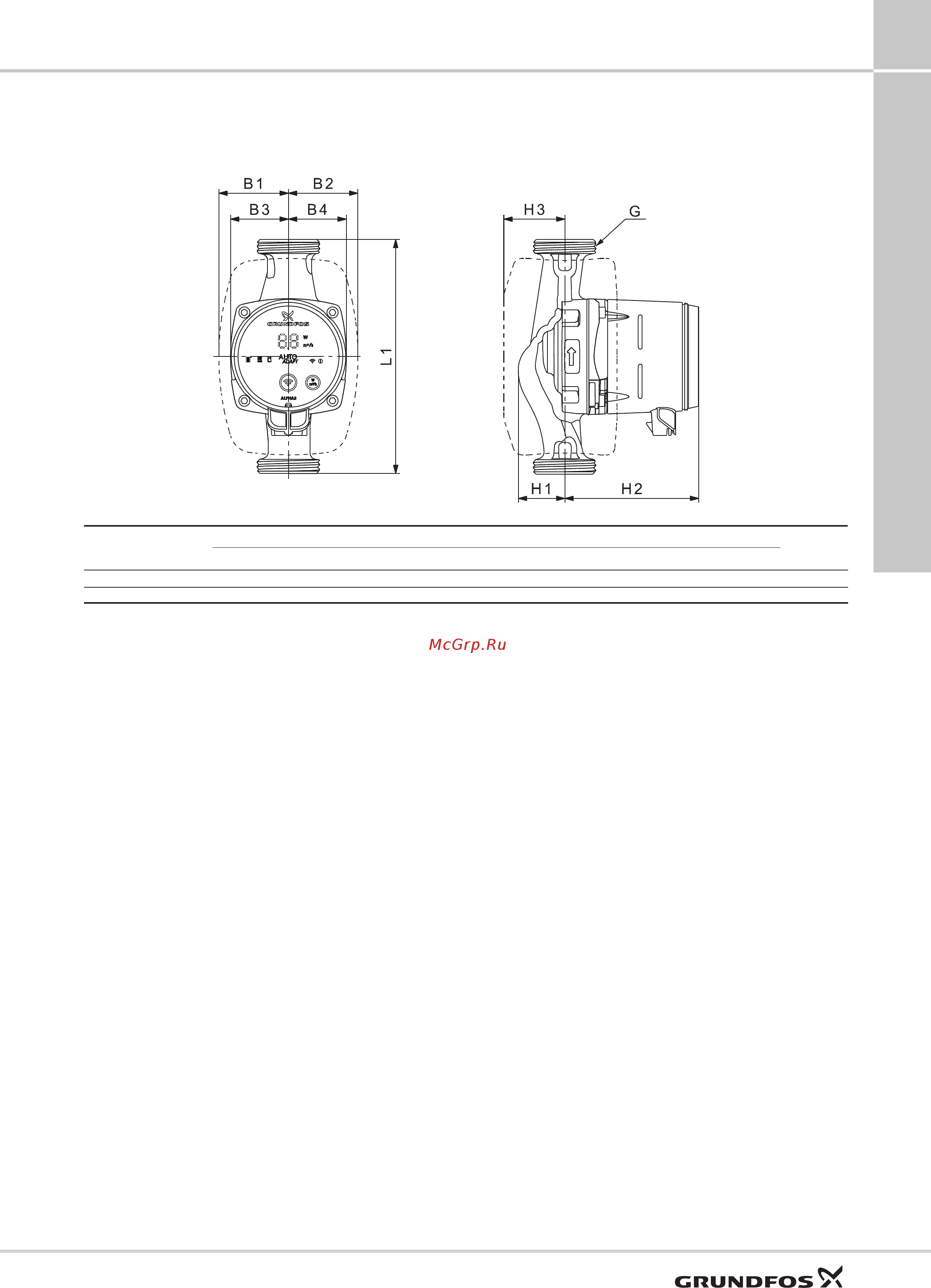 Grundfos UP 20-30 N [23/100] Alpha3 xx 80