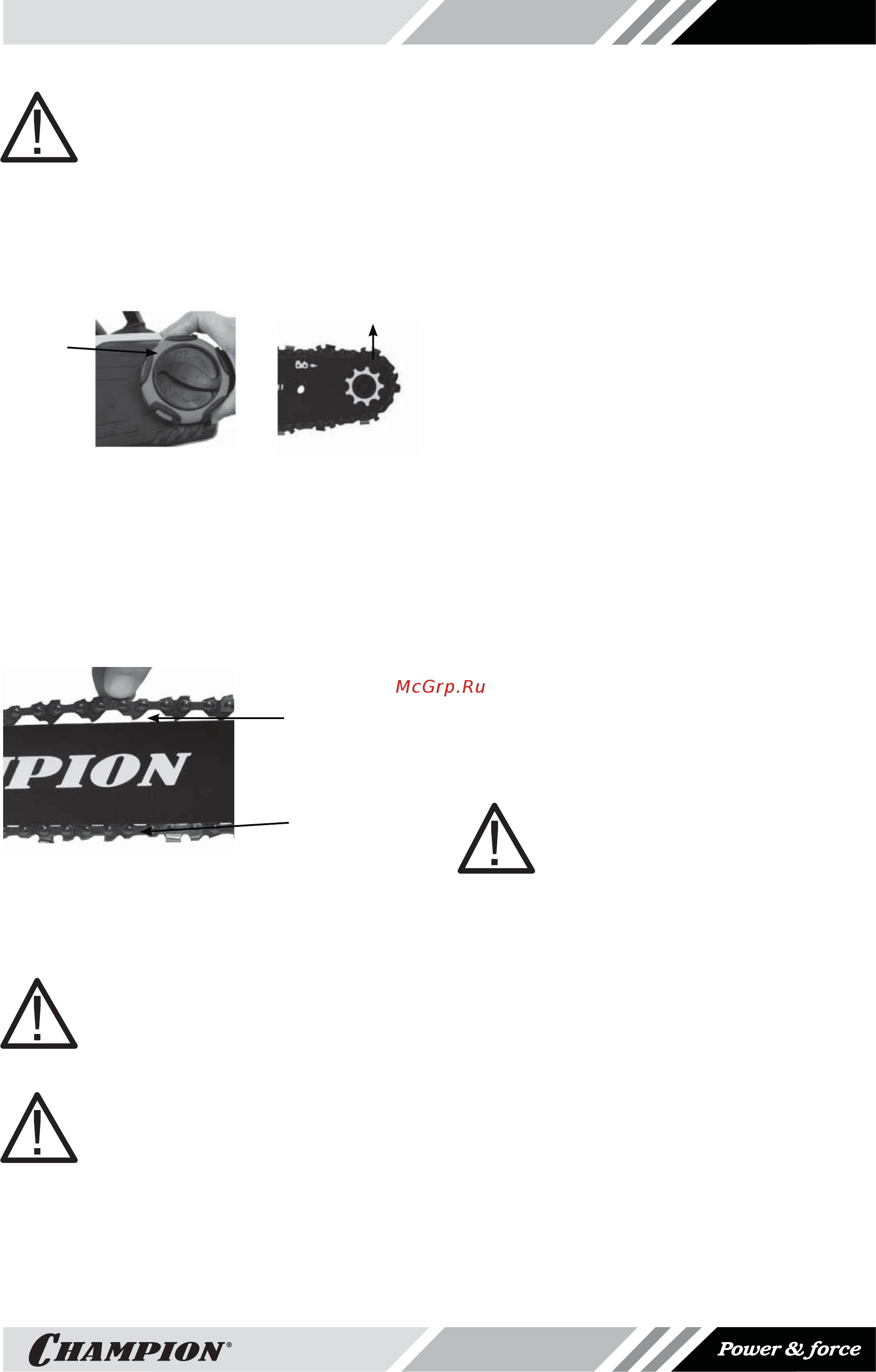 Champion 424N 18'' [11/20] Смазка направляющей шины и пильной цепи