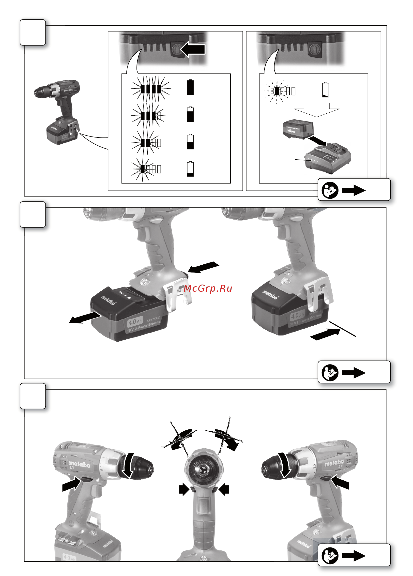Metabo BS 18 LT 4.0 (602102500) Инструкция по эксплуатации онлайн [3/68] 331894