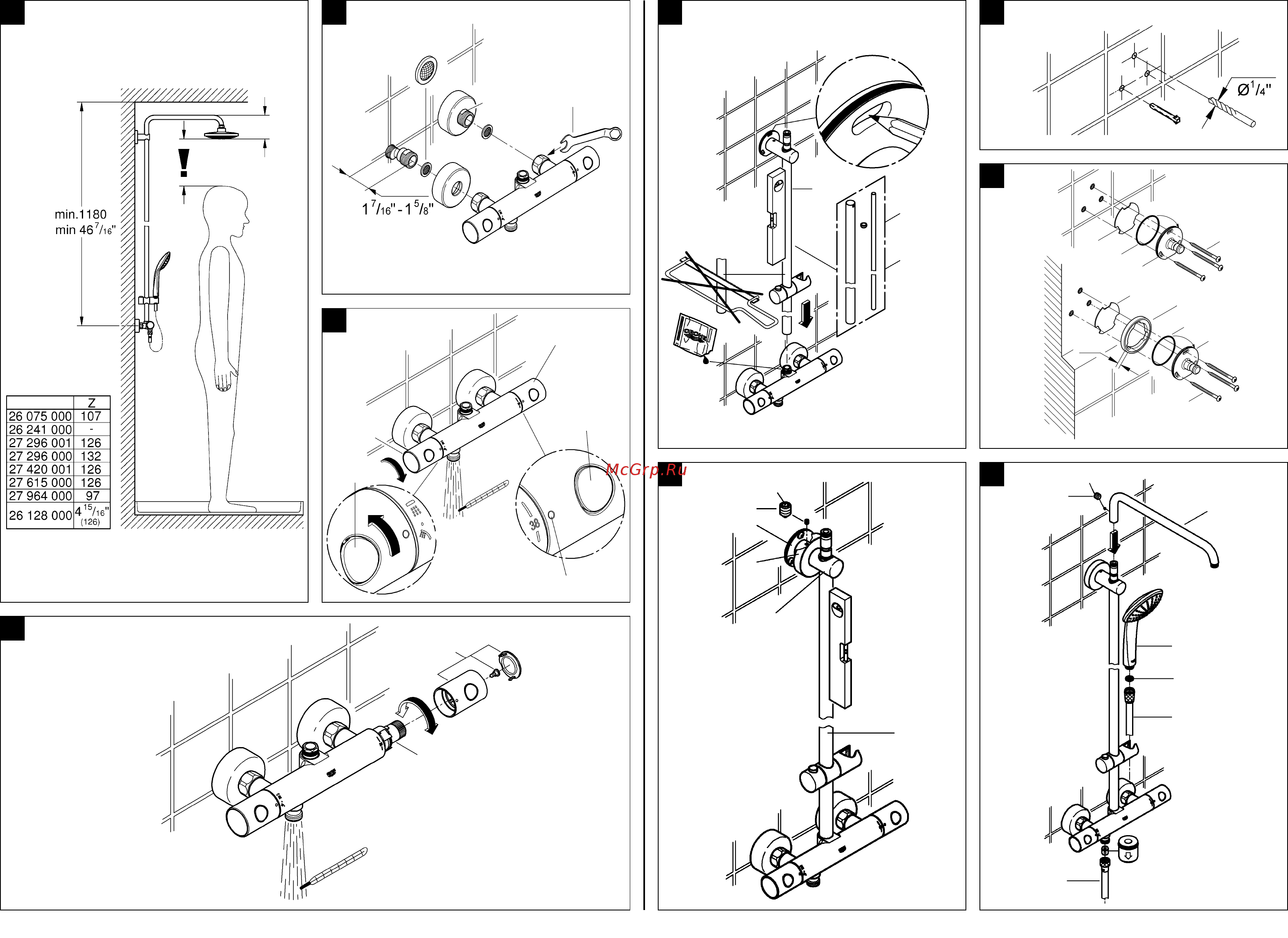 Grohe Euphoria 27296001 Инструкция по эксплуатации онлайн [3/36] 332223