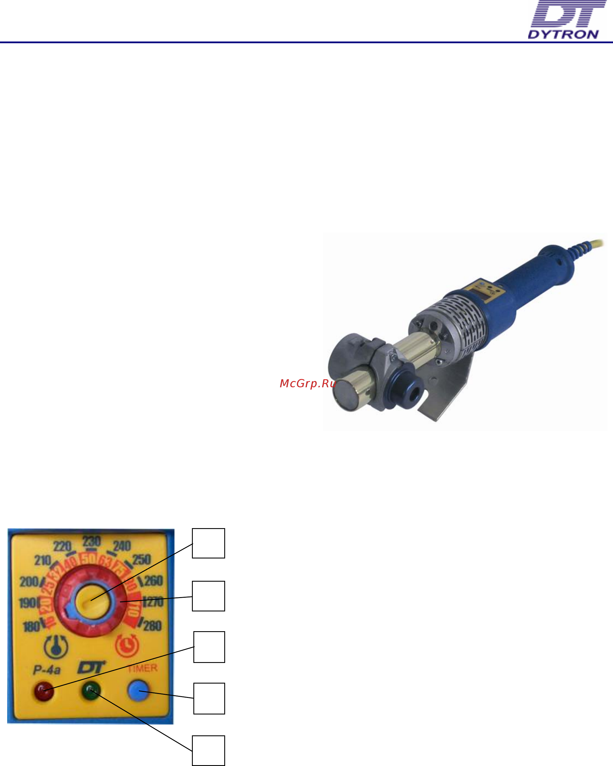 Dytron Traceweld PROFI blue Polys P-4a [3/8] Конструкция и органы управления