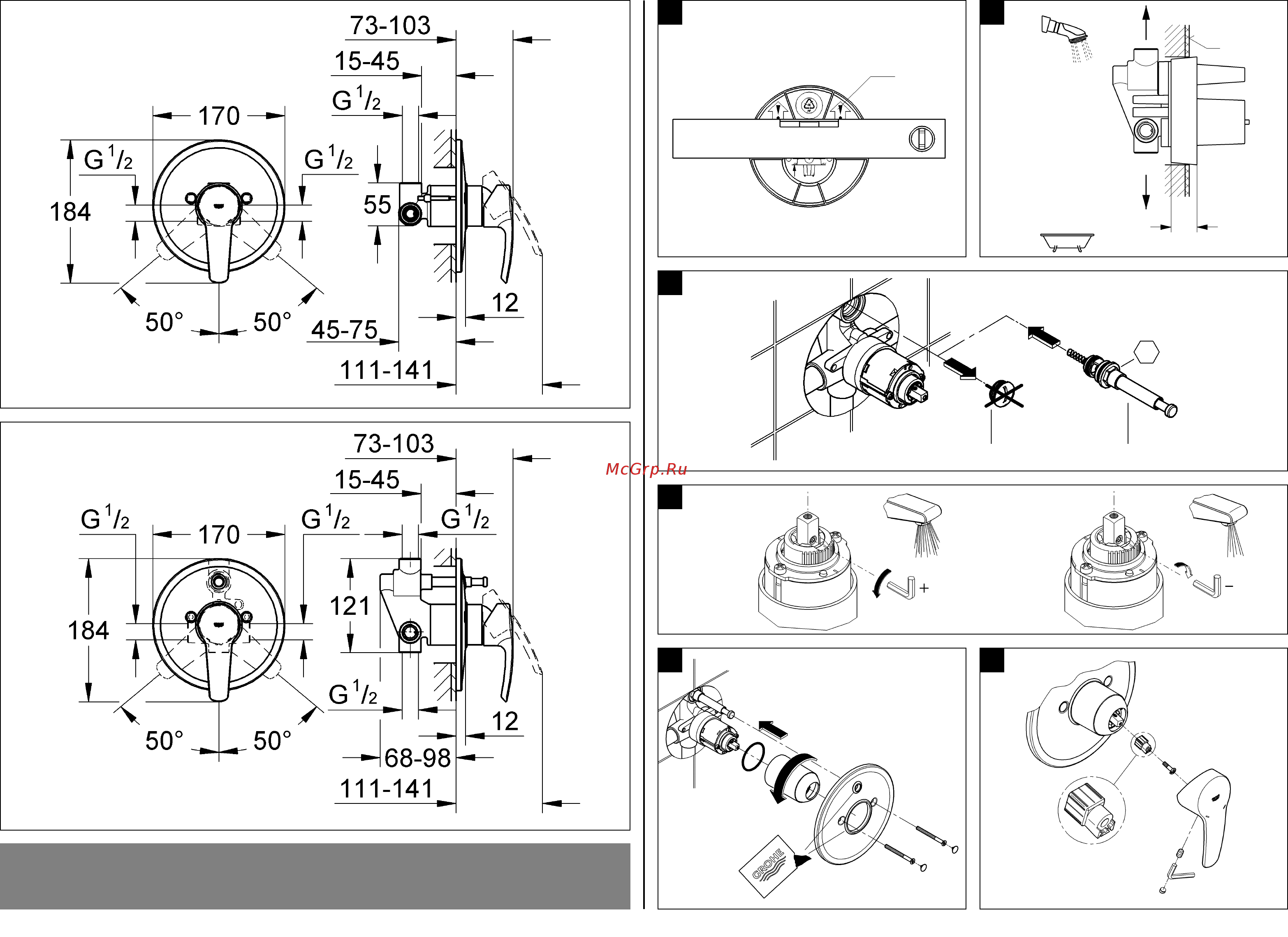 Grohe EUROSTYLE 33635001 Инструкция по эксплуатации онлайн [2/32] 332652