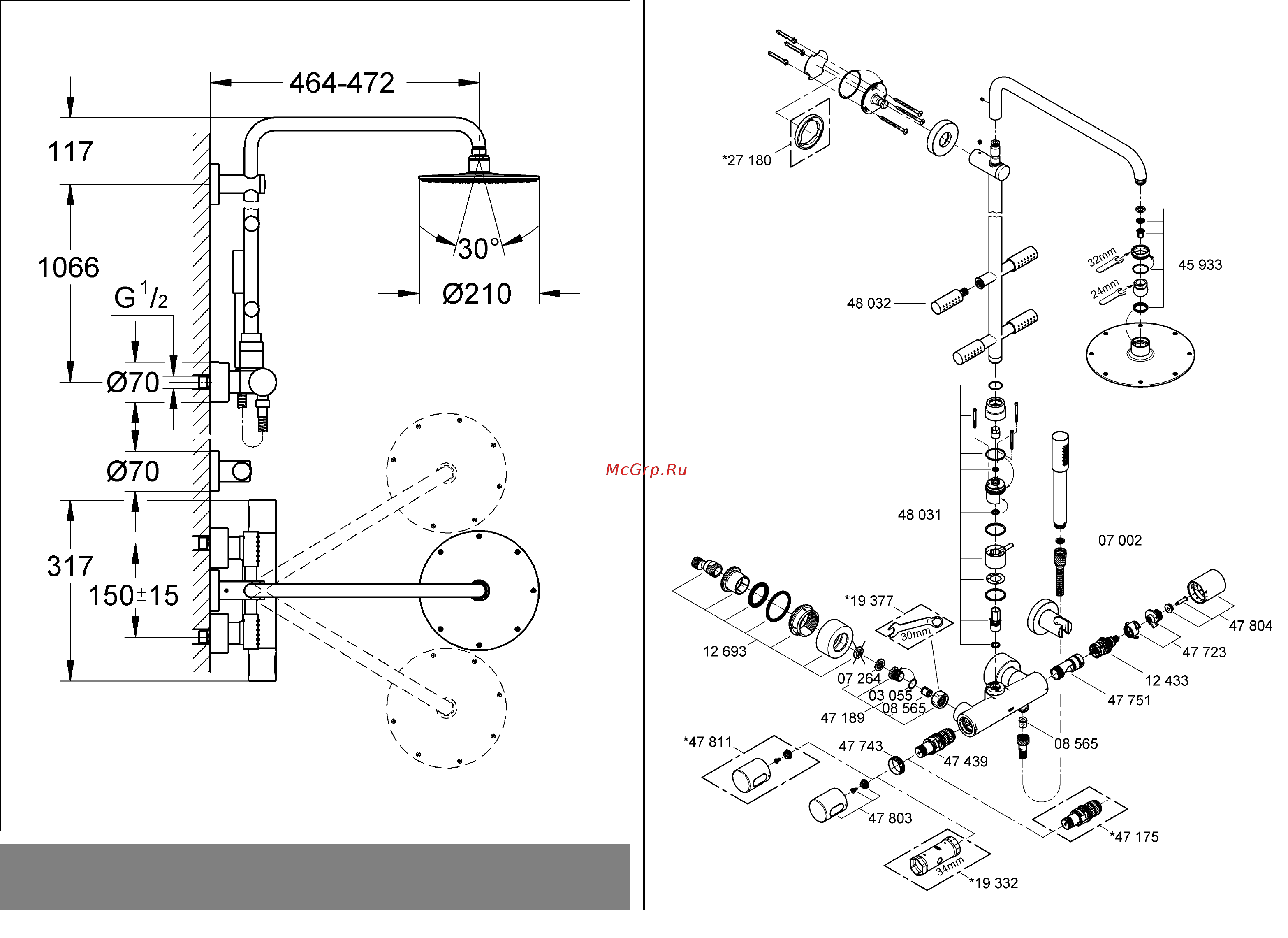 Grohe Rainshower Sena 27374000 Инструкция по эксплуатации онлайн [3/73] 332727