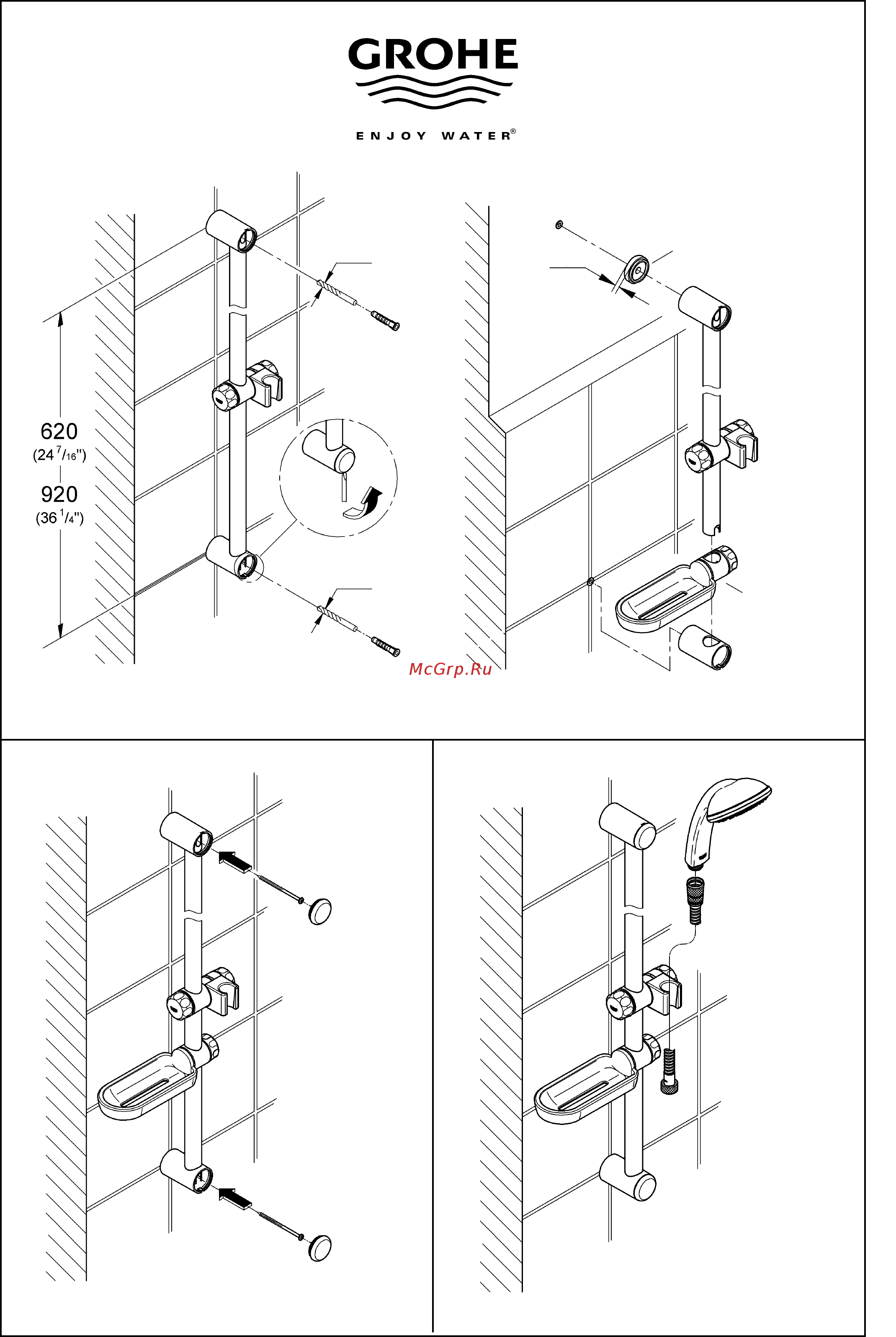 Grohe Relexa Rustic Five 27141000 Инструкция по эксплуатации онлайн