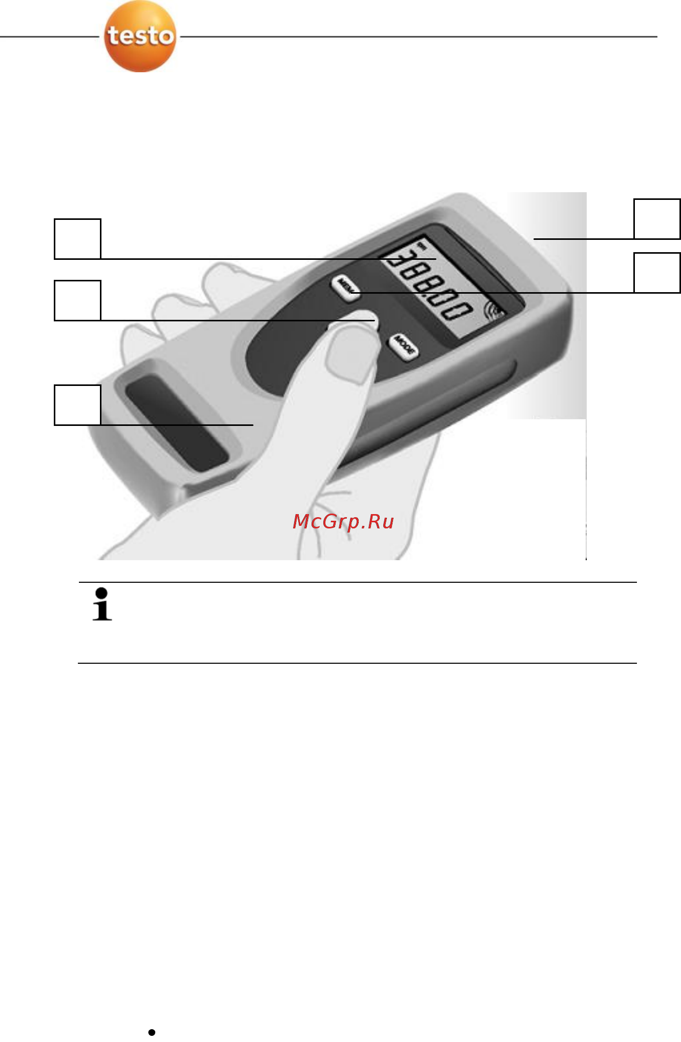 Testo 465 0563 0465 [9/15] Описание прибора
