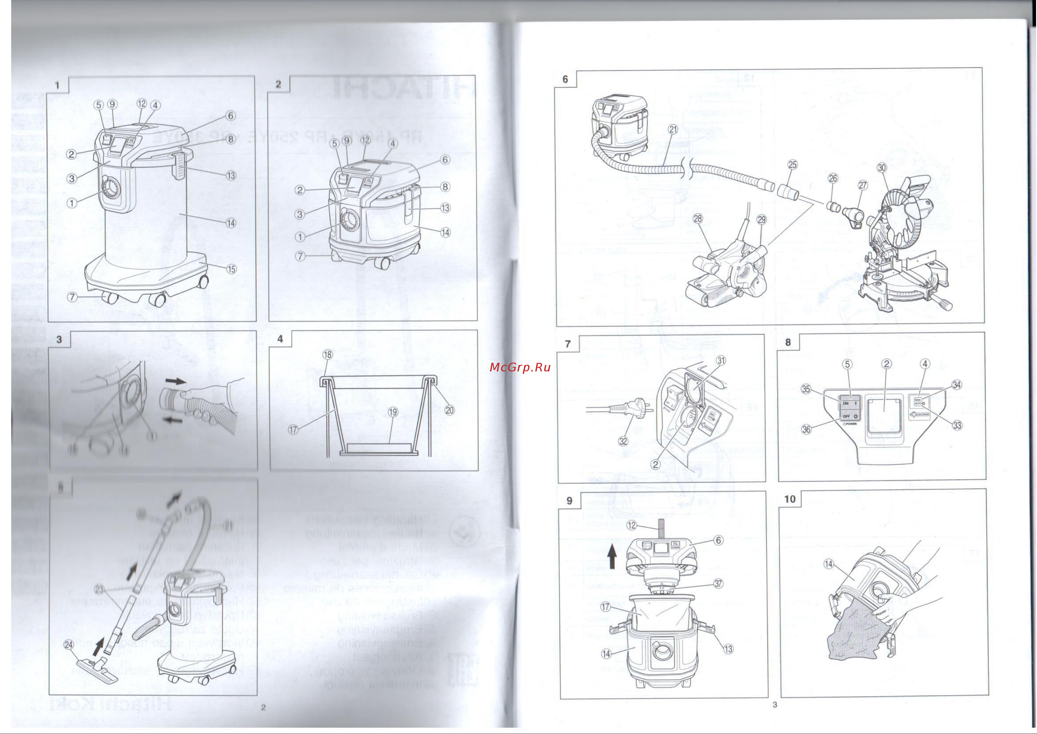 Hitachi RP350YE Инструкция по эксплуатации онлайн [2/7] 333385