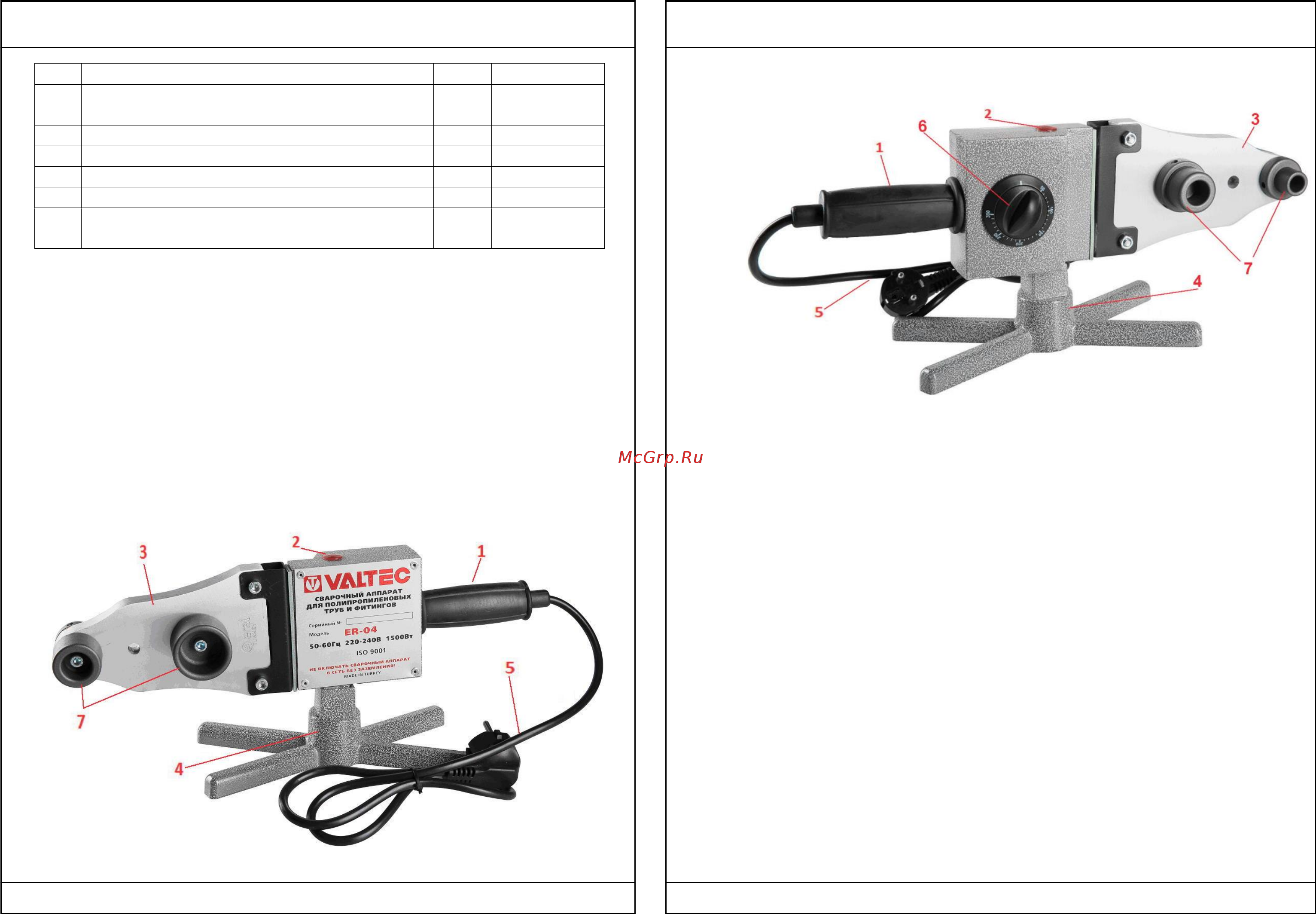 Valtec VALTEC ER-04 [2/5] Технический паспорт изделия технический паспорт изделия
