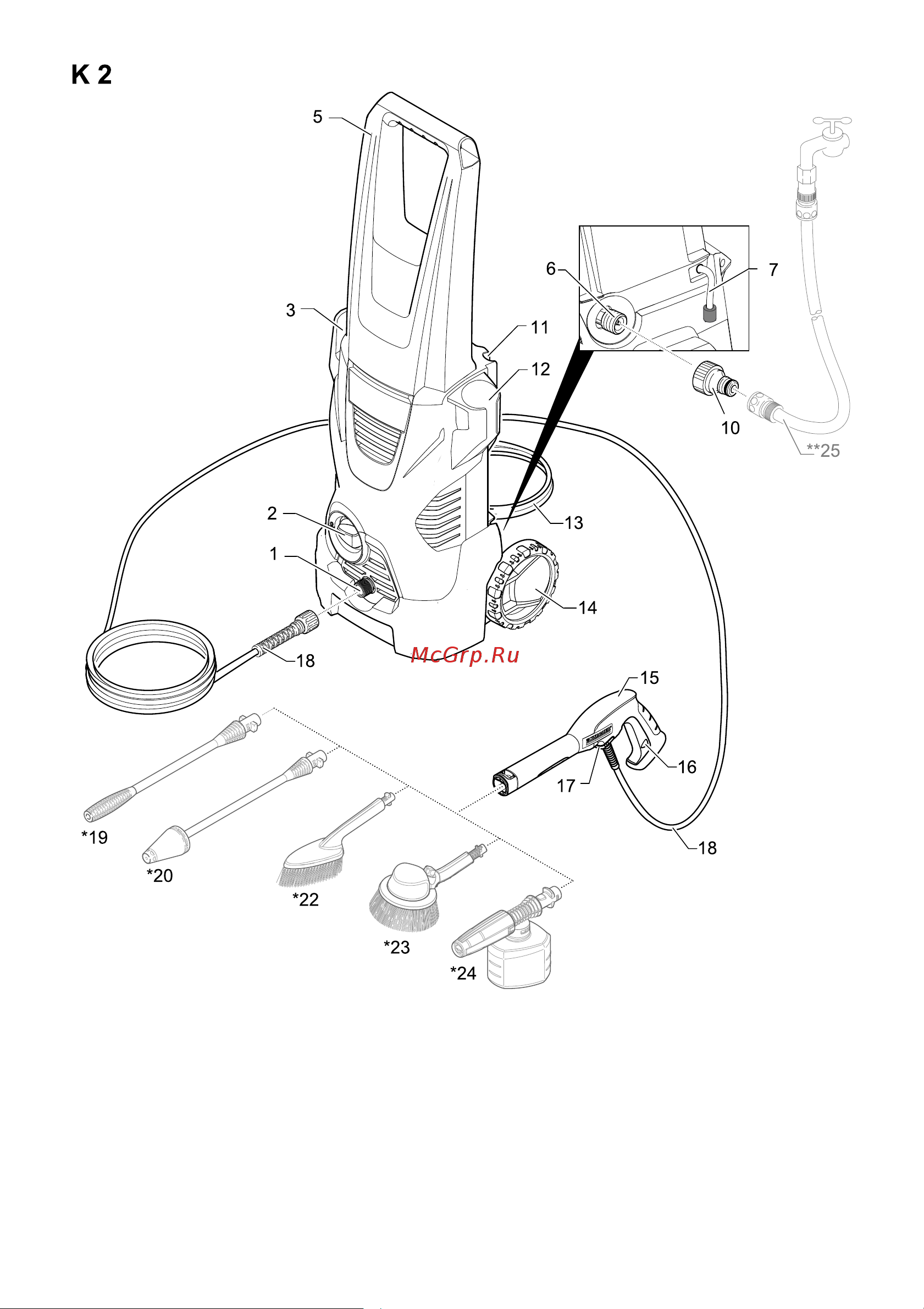 Karcher K2 (1.673-220.0) Инструкция по эксплуатации онлайн [4/128] 333406