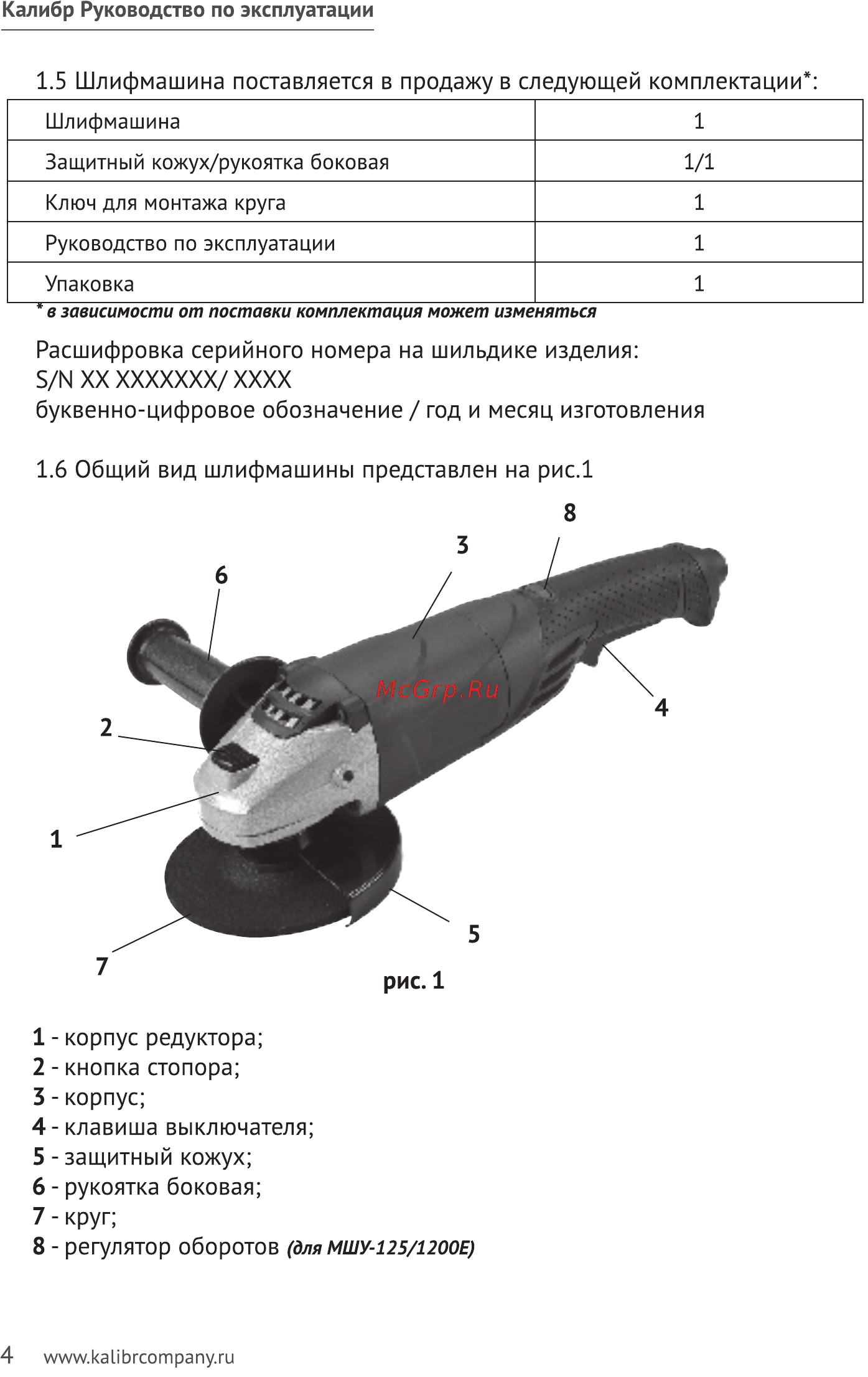 Калибр 125/1200 [4/20] Б ы xx ххххххх хххх