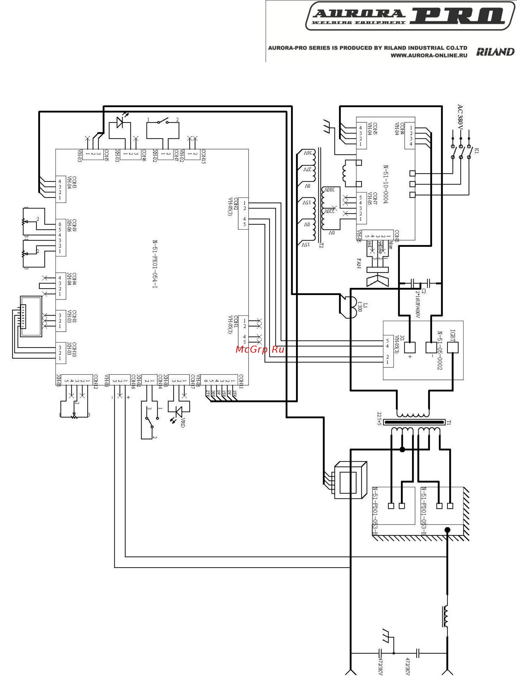 Aurora Pro STRONGHOLD 315M IGBT [18/30] Электрическая схема