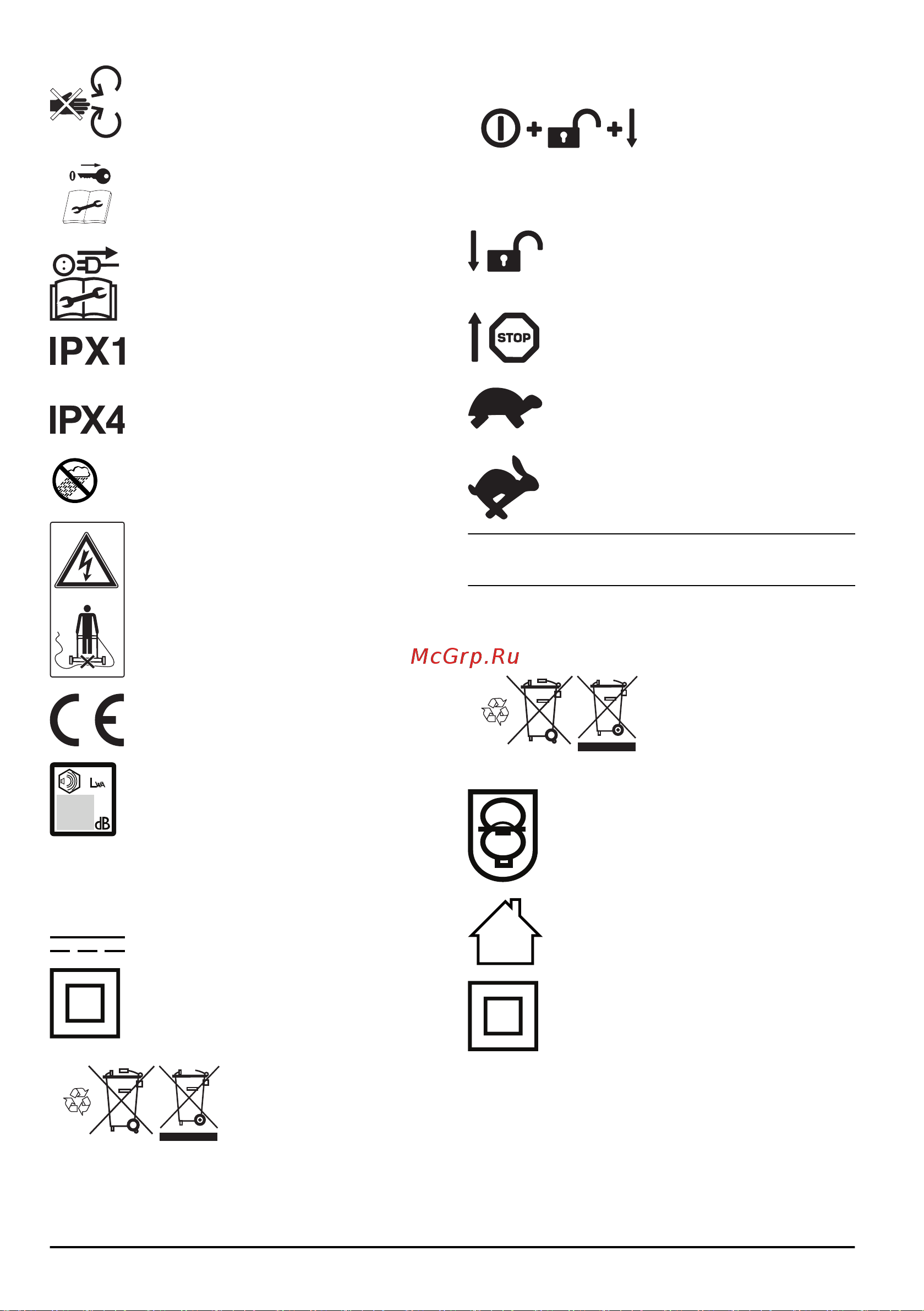 Husqvarna LC141C [104/648] Symbols on the battery and or on the battery charger