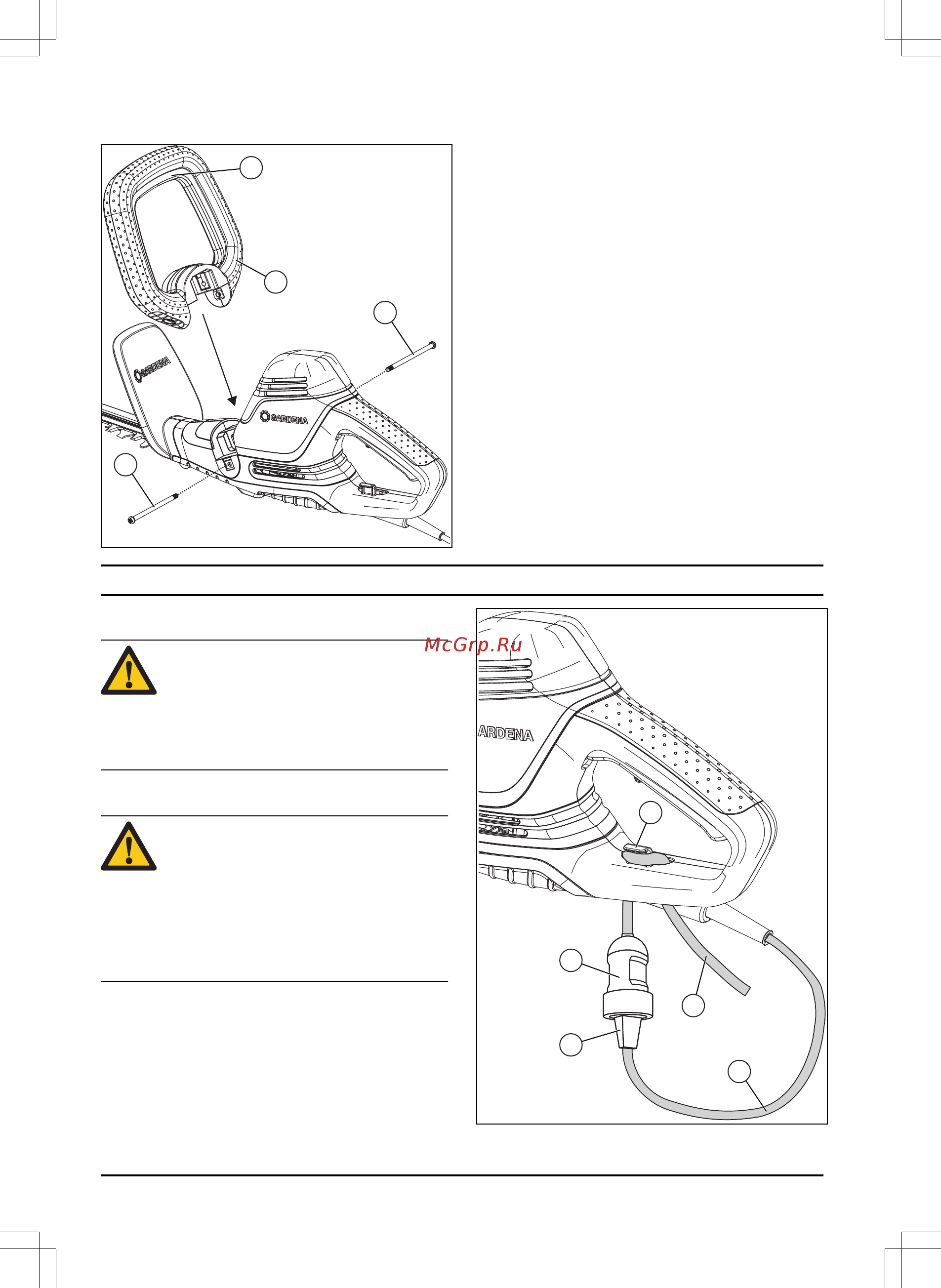 Gardena ComfortCut 550/50 09833-20.000.00 [118/292] Podłączanie przedniego uchwytu