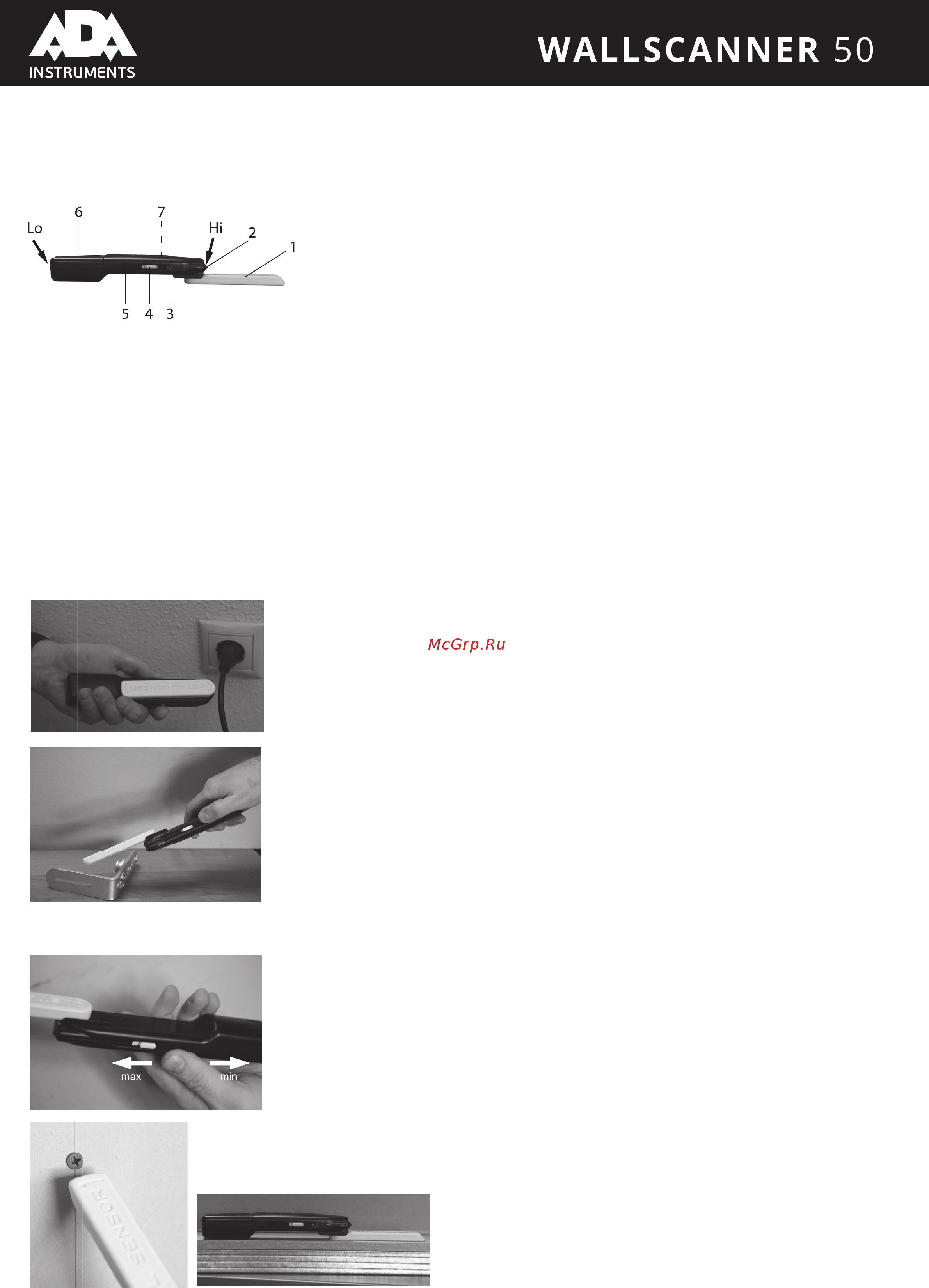Ada Wall Scanner 50 Инструкция по эксплуатации онлайн