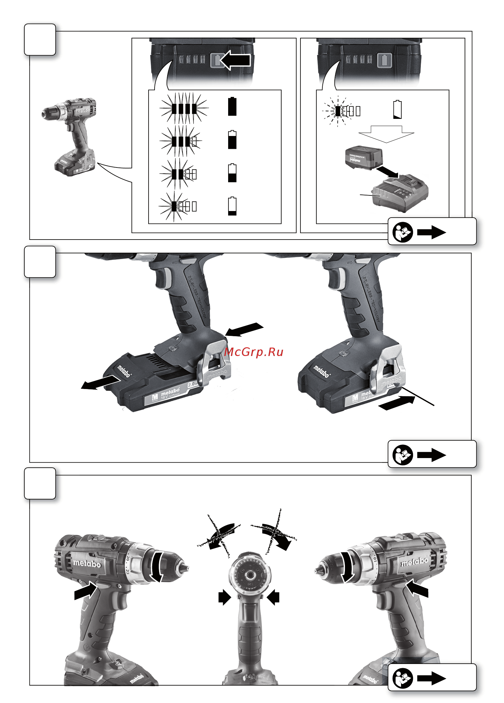 Metabo BS 18 L 602320500 Инструкция по эксплуатации онлайн [3/68] 334832
