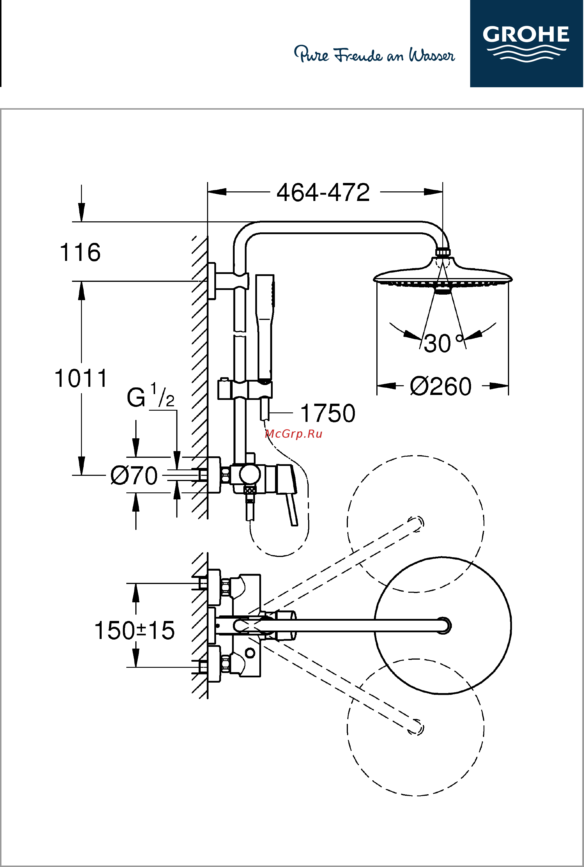 Grohe EUPHORIA 260 23061002 Инструкция по эксплуатации онлайн