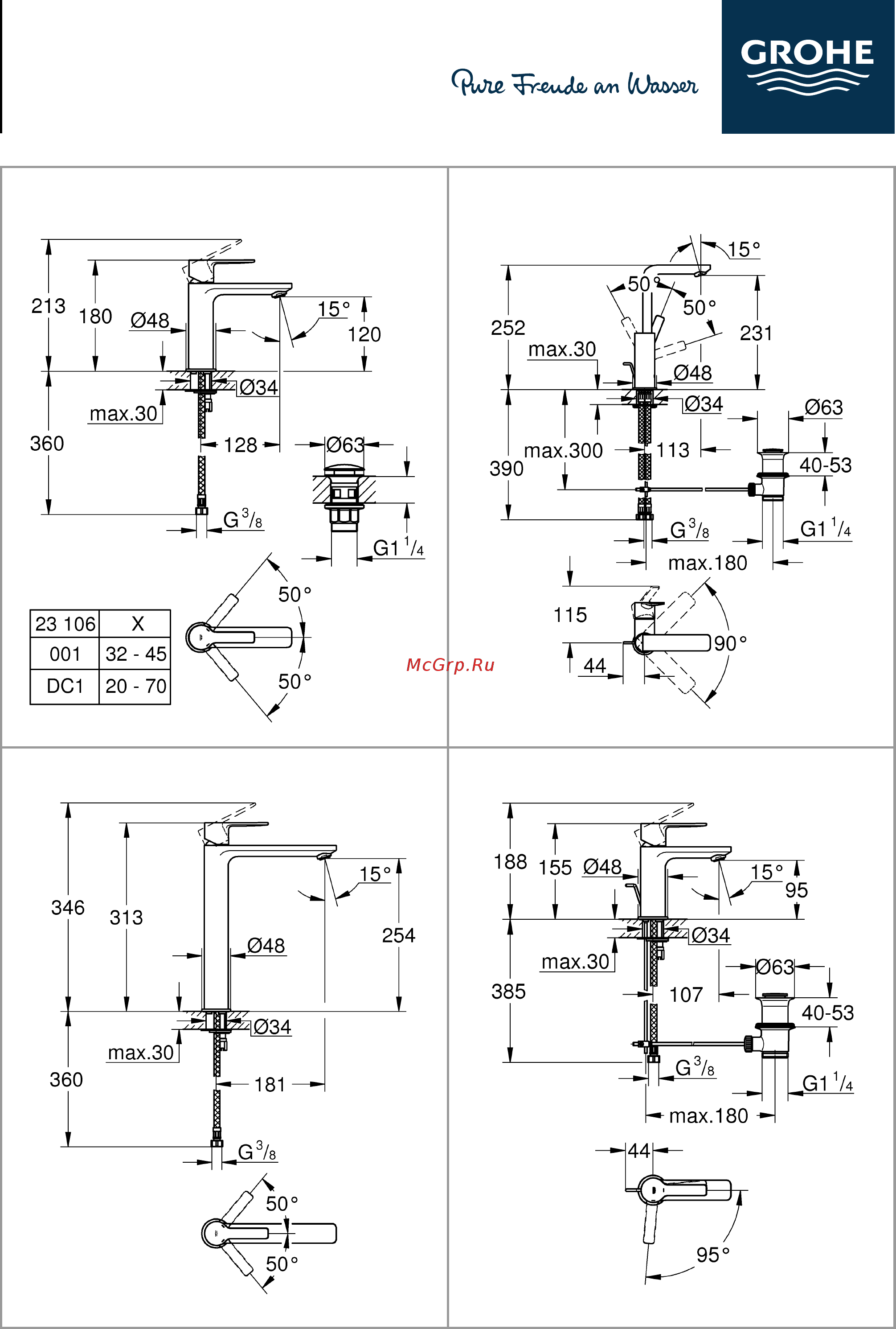 Grohe Lineare 33848DC1 [5/14] 106 23 296