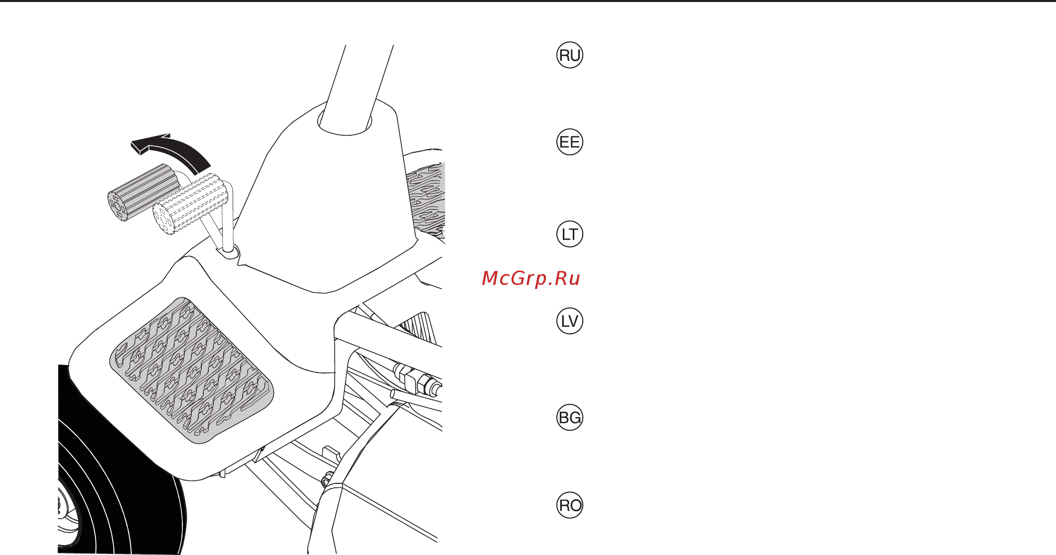 McCulloch M95-66X [25/68] Педаль сцепления тормоза
