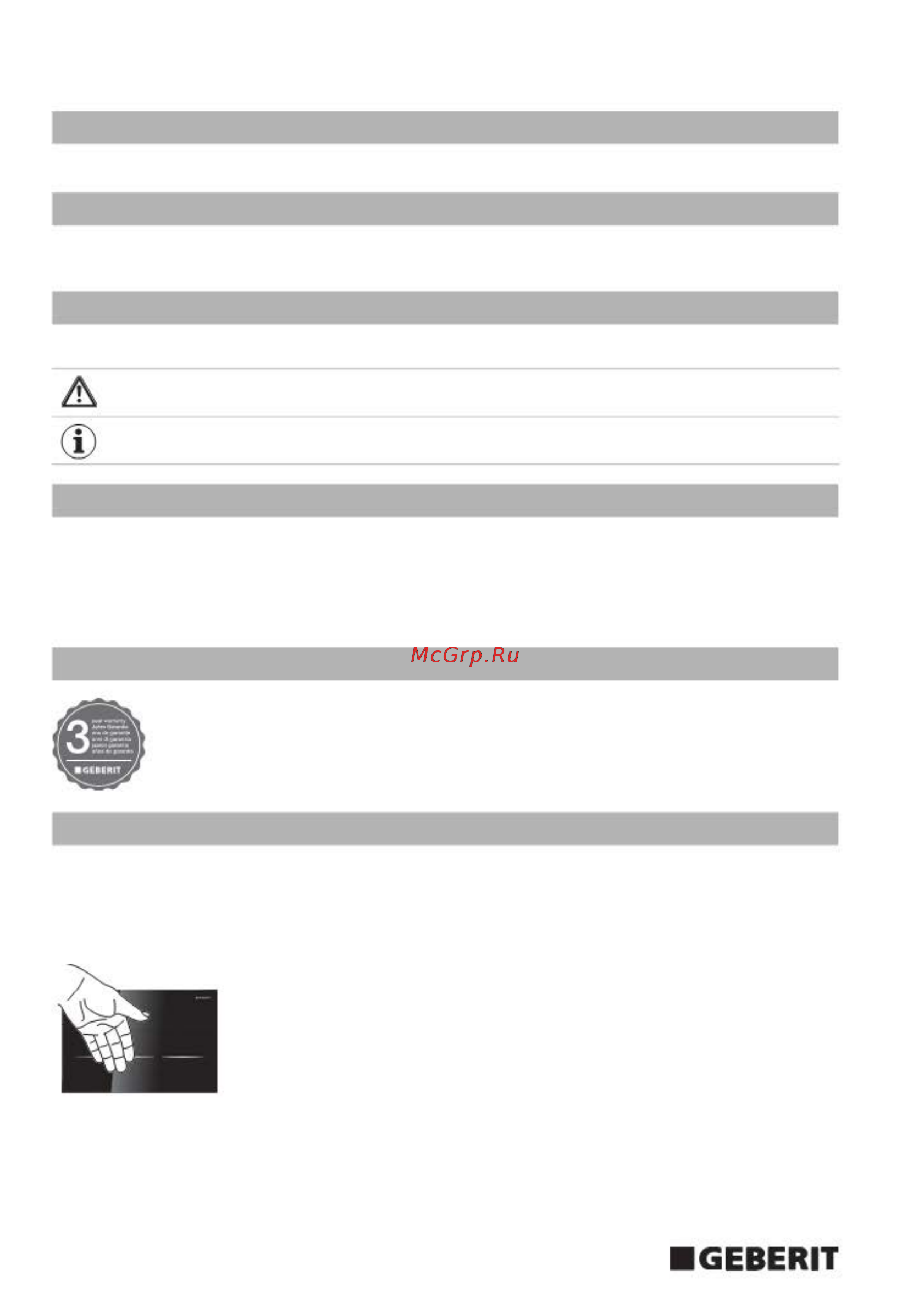 Geberit SIGMA 80 116.090.SM.1 [12/212] Operation