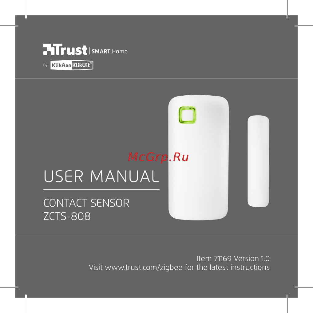 Trust 71169 ZIGBEE ZCTS-808 Инструкция по эксплуатации онлайн