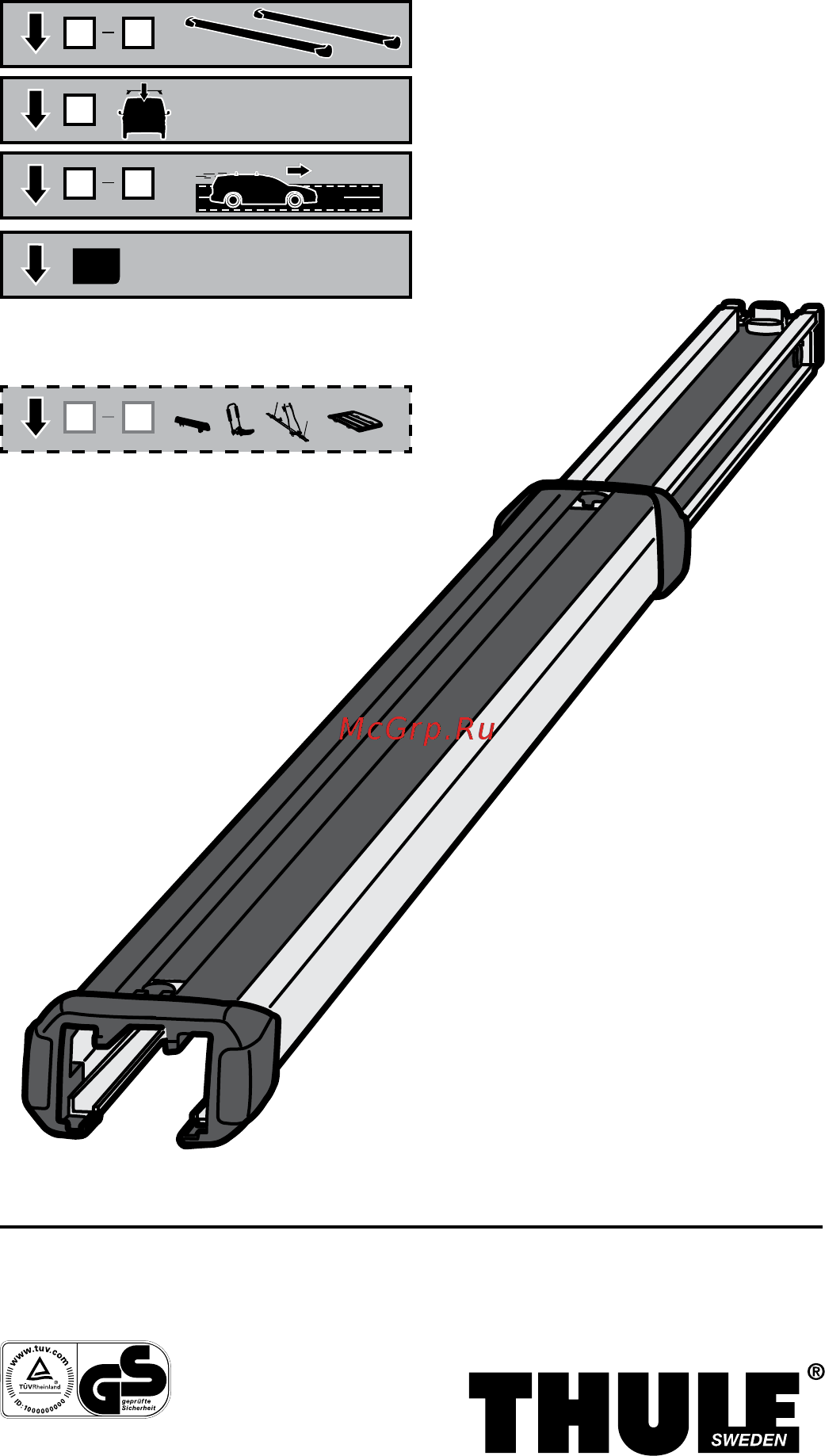 Thule 891 Инструкция по эксплуатации онлайн