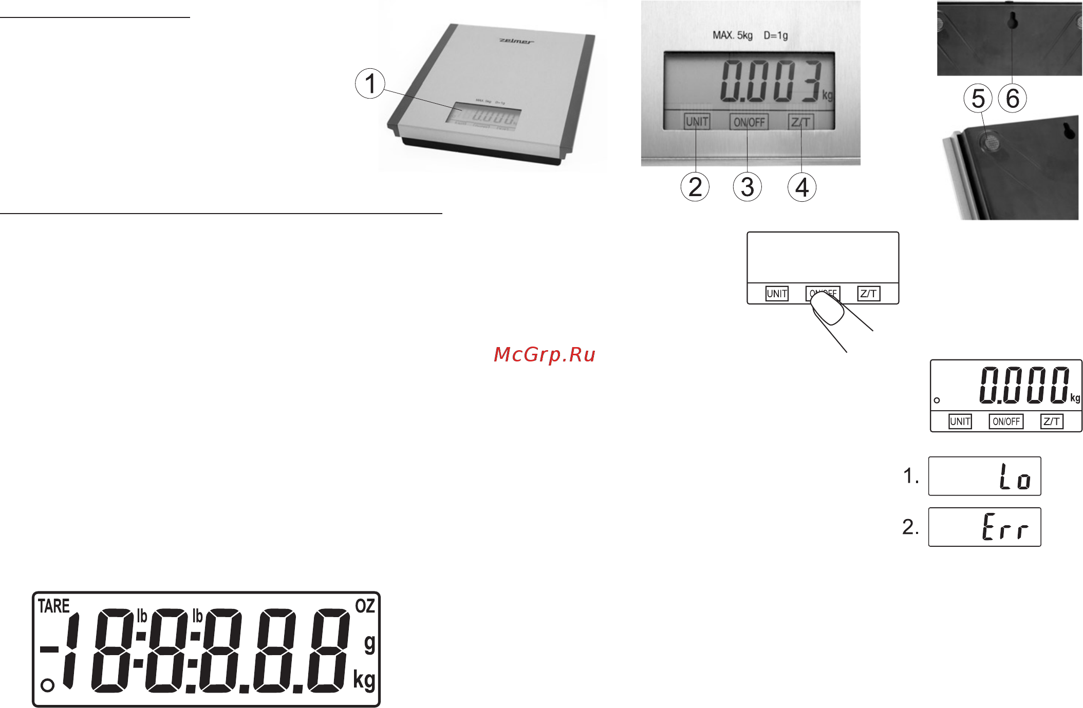 Zelmer 34Z050 [38/86] Принцип действия и обслуживание весов