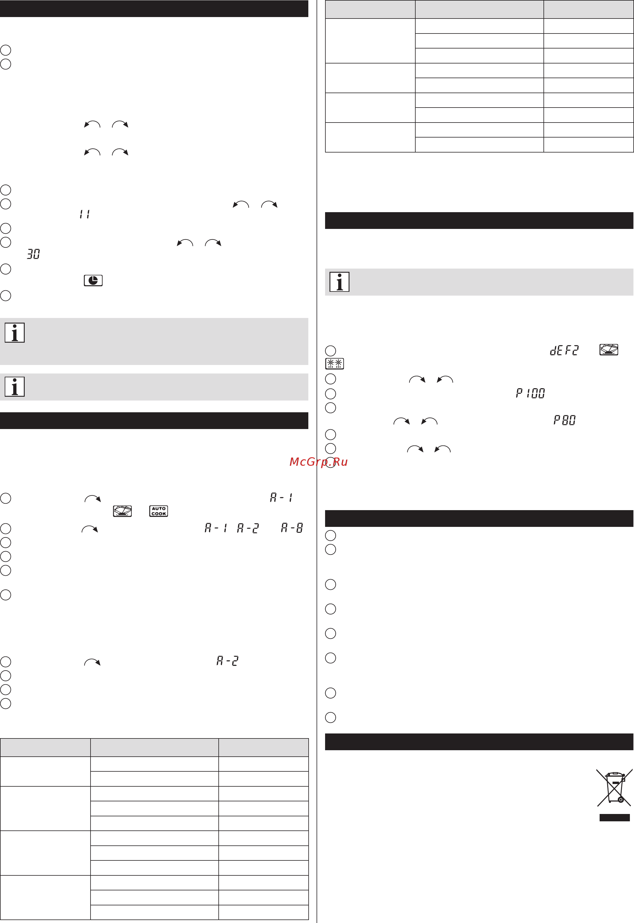 Zelmer ZMW3131W (MW3131) [61/64] Additional information