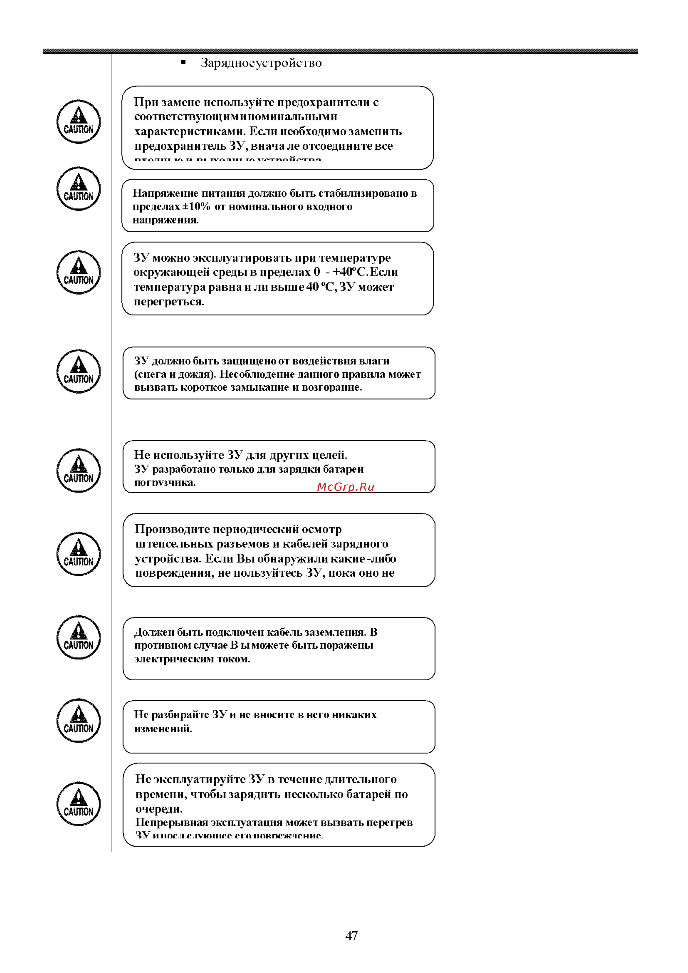 Nichiyu FB15P Инструкция по эксплуатации онлайн [48/86] 337386