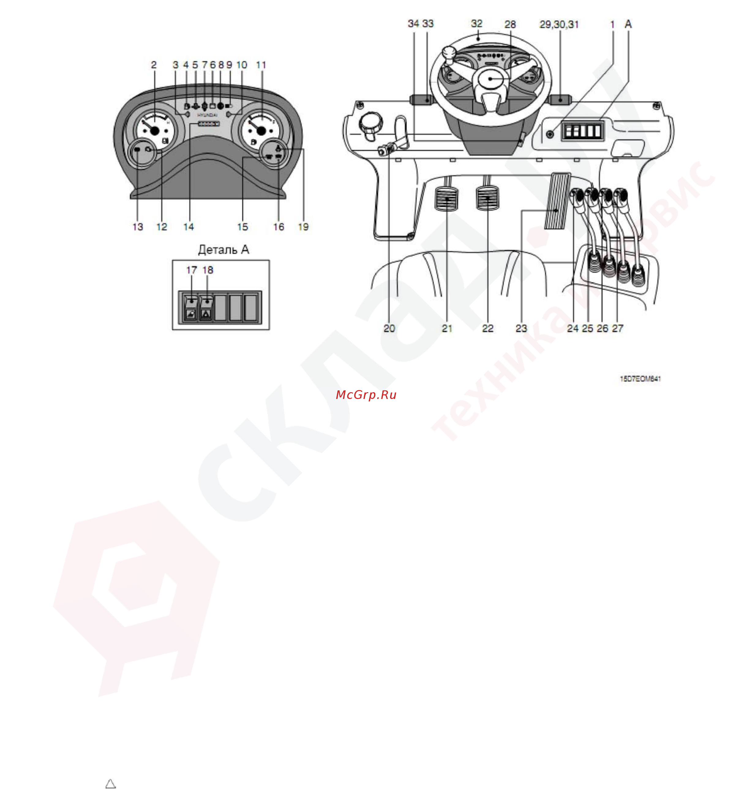 Hyundai 50D-7AE [57/253] Органы управления и приборы