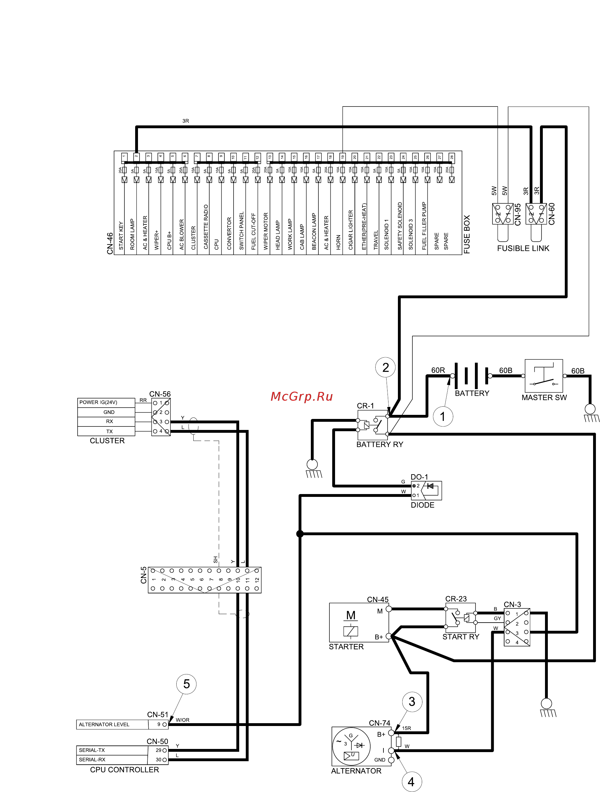 Hyundai Robex 250LC-7 [173/182] Charging circuit
