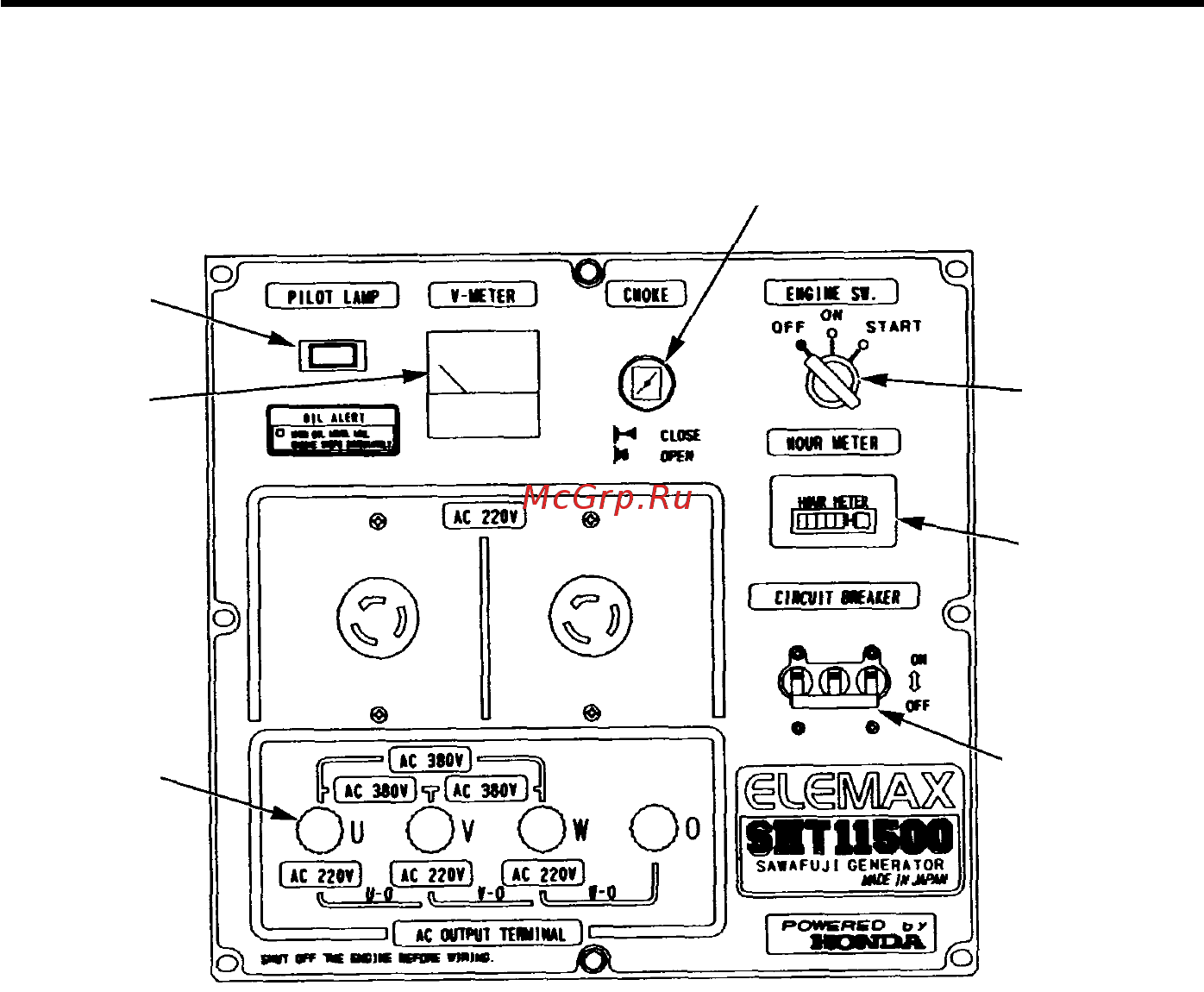 Elemax SH 11000-R [12/51] Модель sht 11500 ravs
