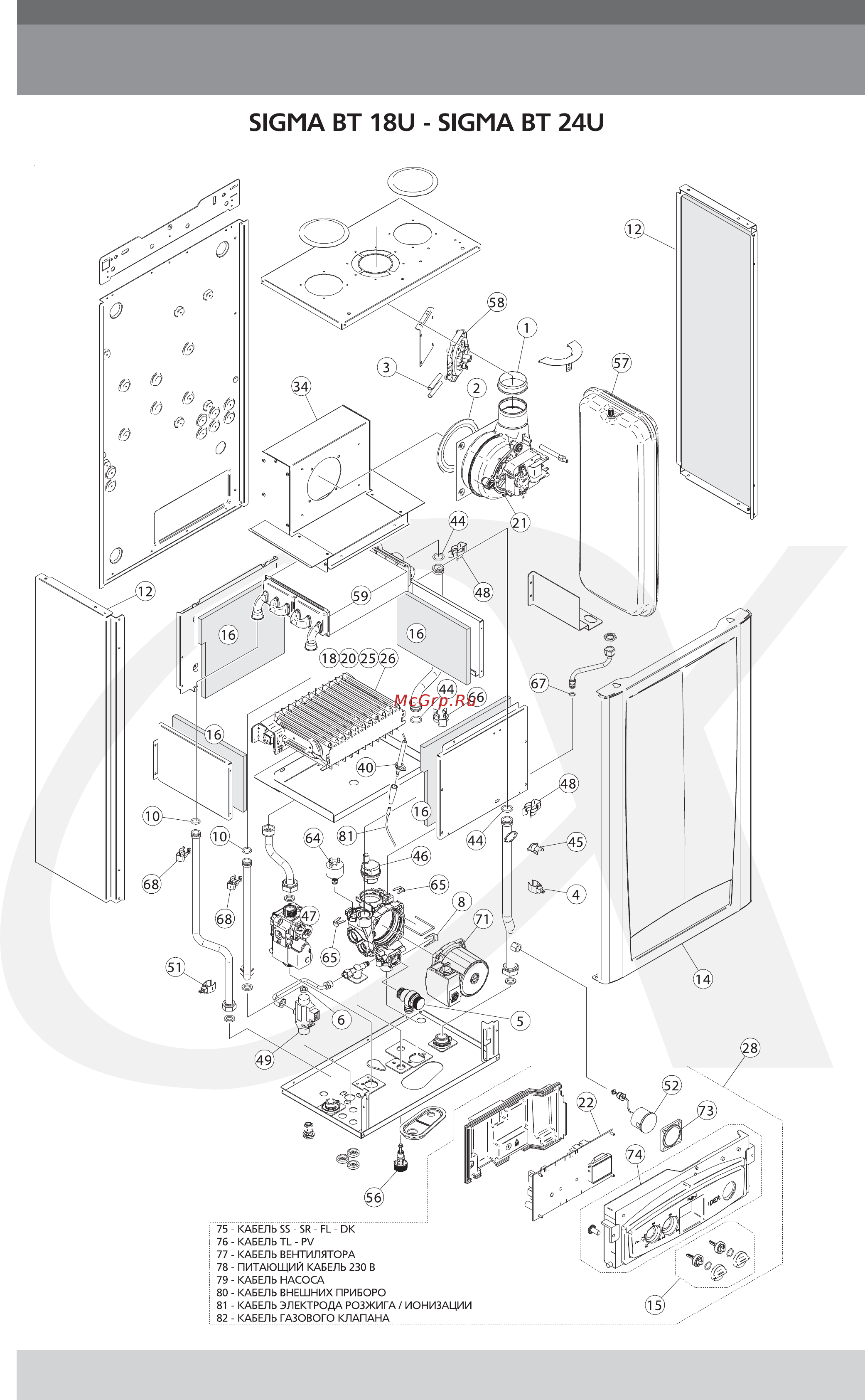 Alphatherm Sigma PTD 24U Каталог запасных частей онлайн [2/13] 338117