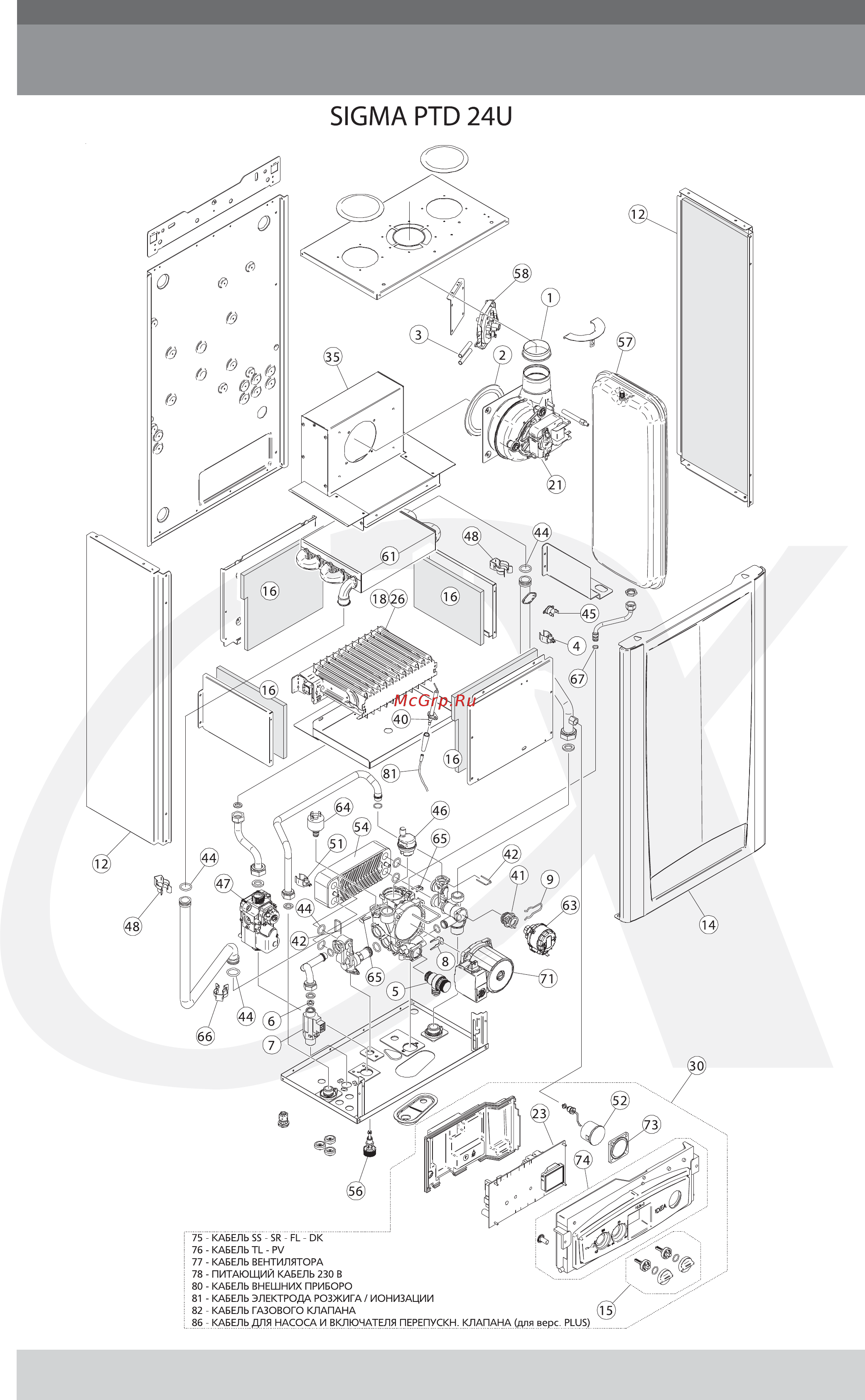 Alphatherm Sigma PTD 24U Каталог запасных частей онлайн [4/13] 338117