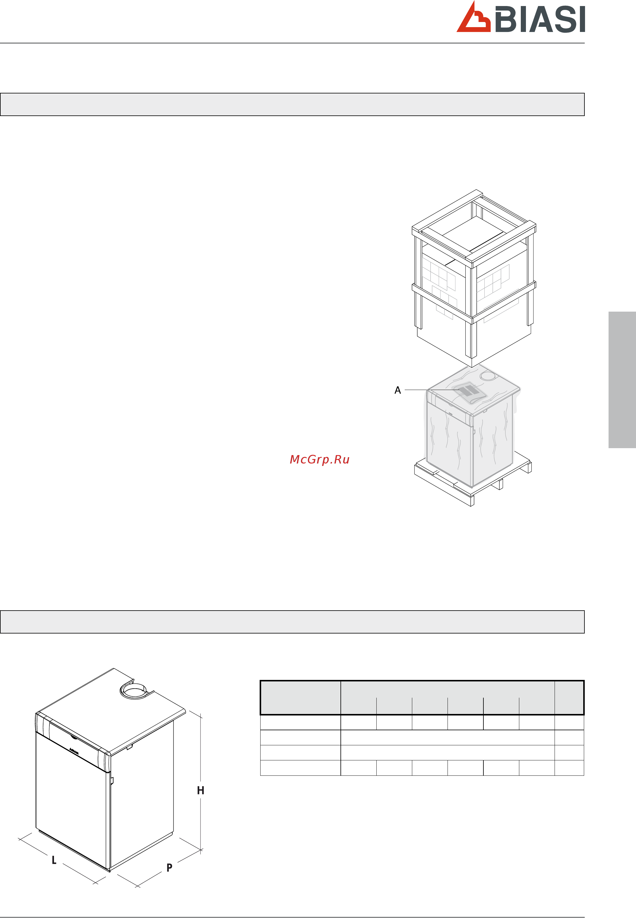 Biasi KAPPA 27 R [15/36] Dimensioni e peso