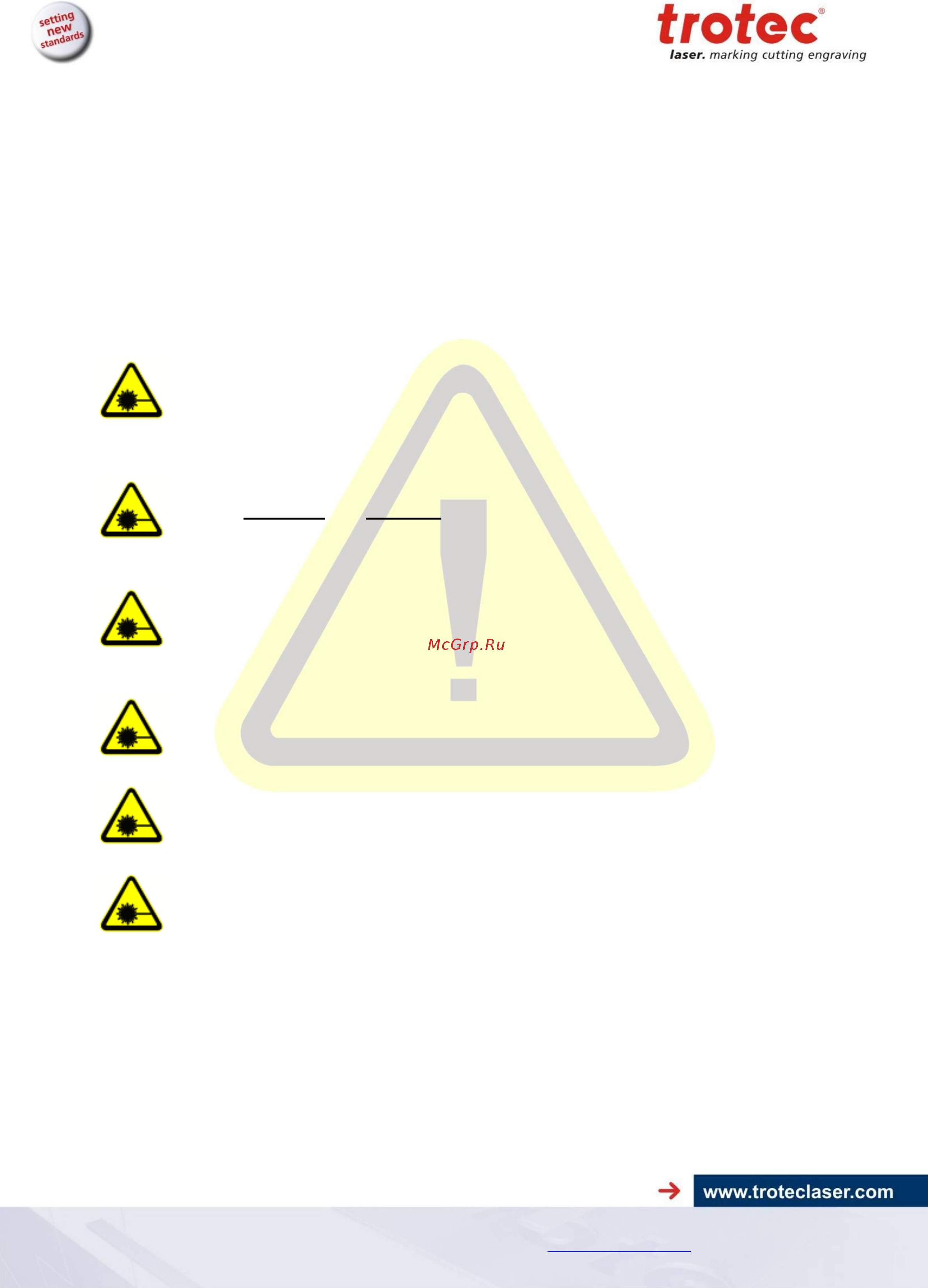 Trotec Speedy 300 fiber [11/54] Laser safety information