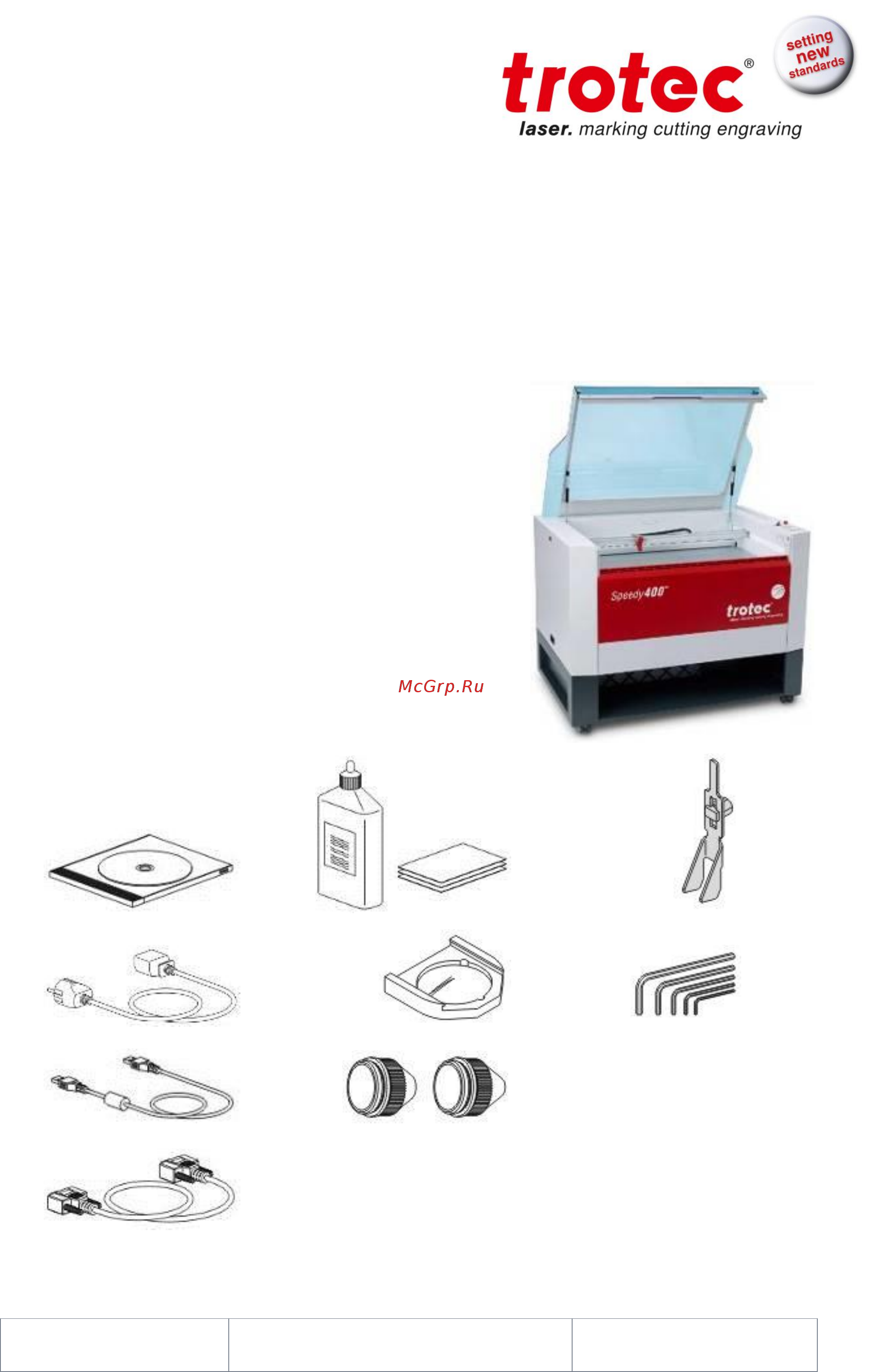 Trotec Speedy 500 [17/61] Contents of delivery