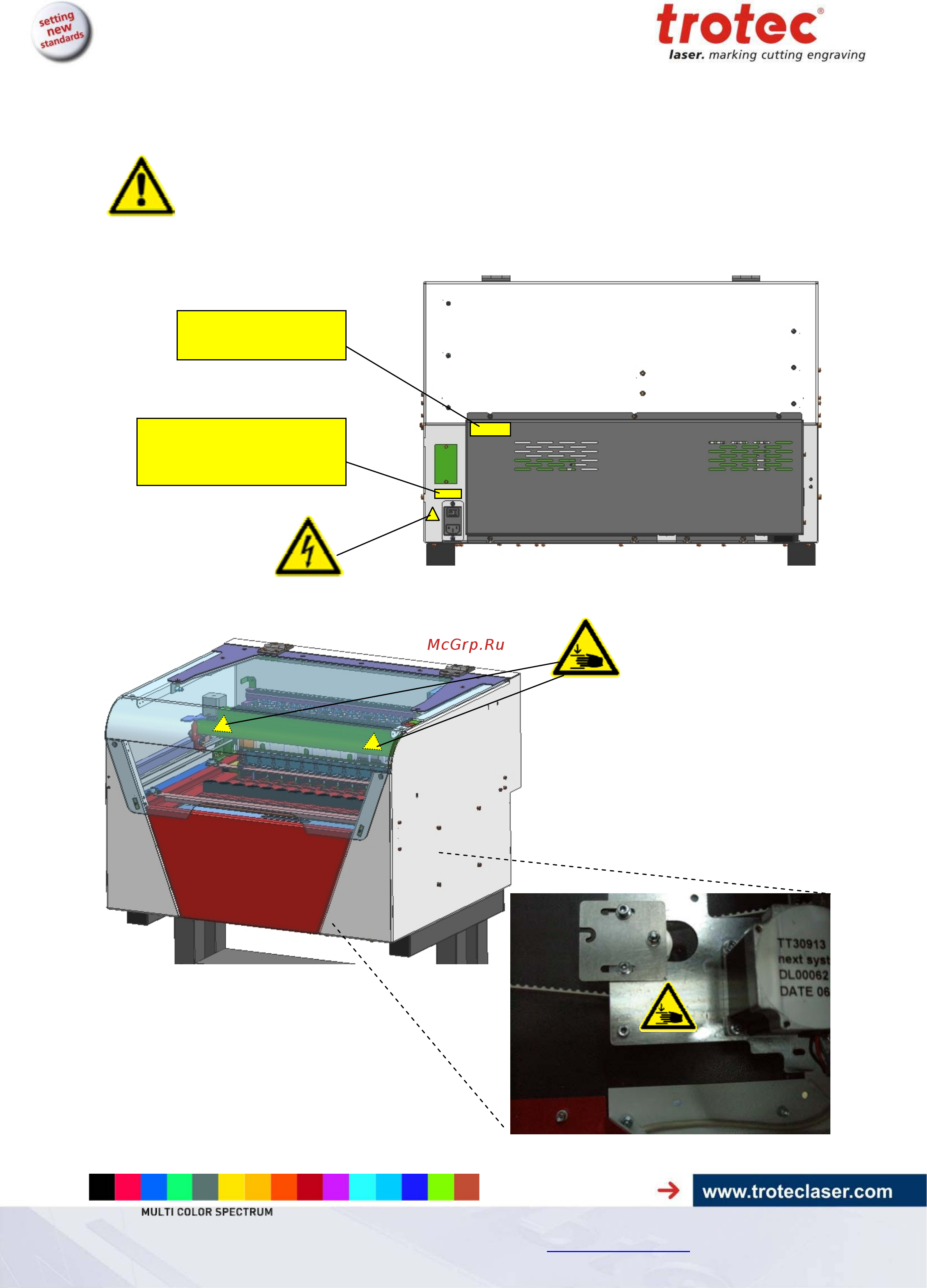 Trotec Multi-Color-Jet [11/64] Warning and information labels