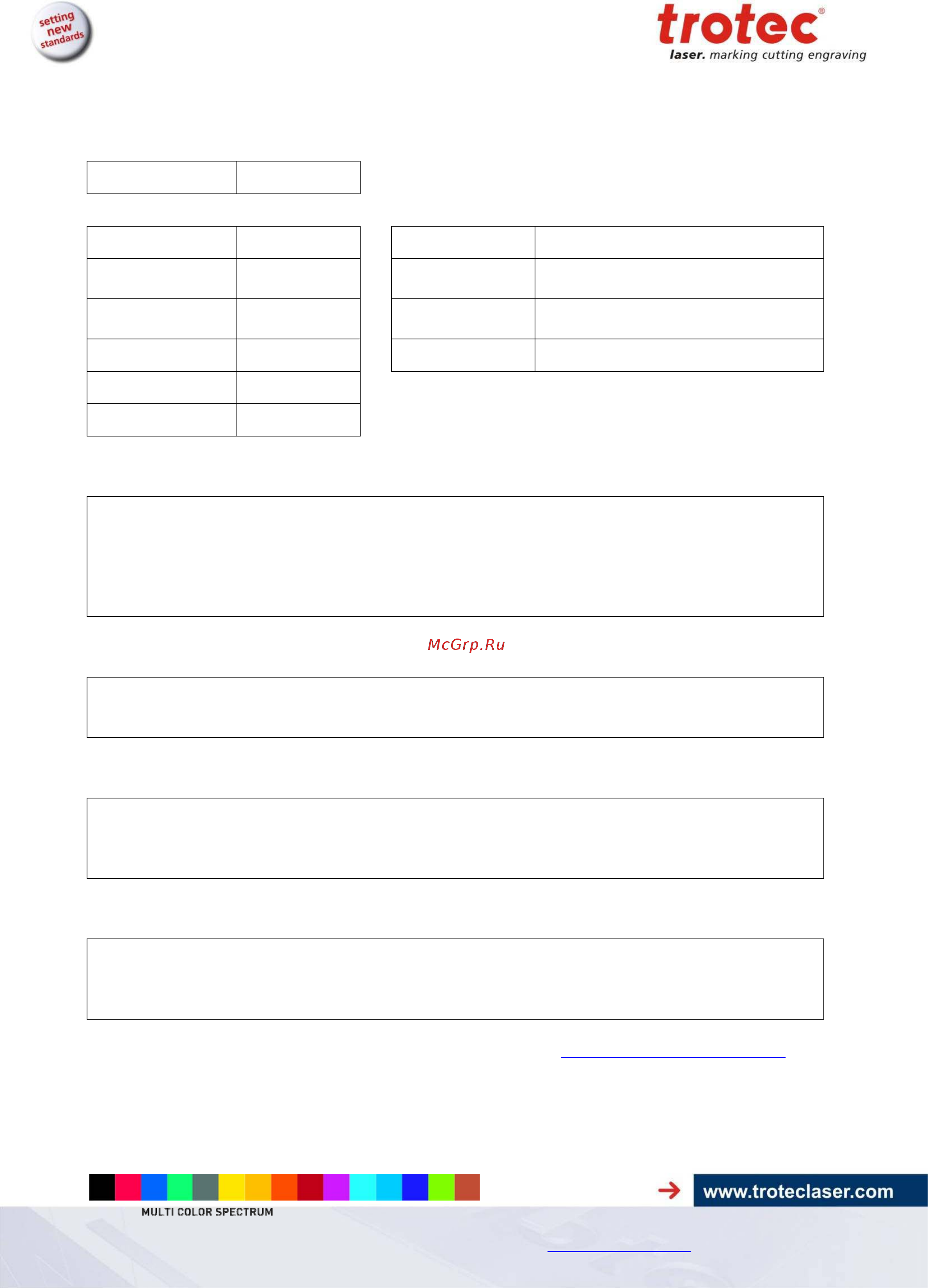 Trotec Multi-Color-Jet [64/64] Response form