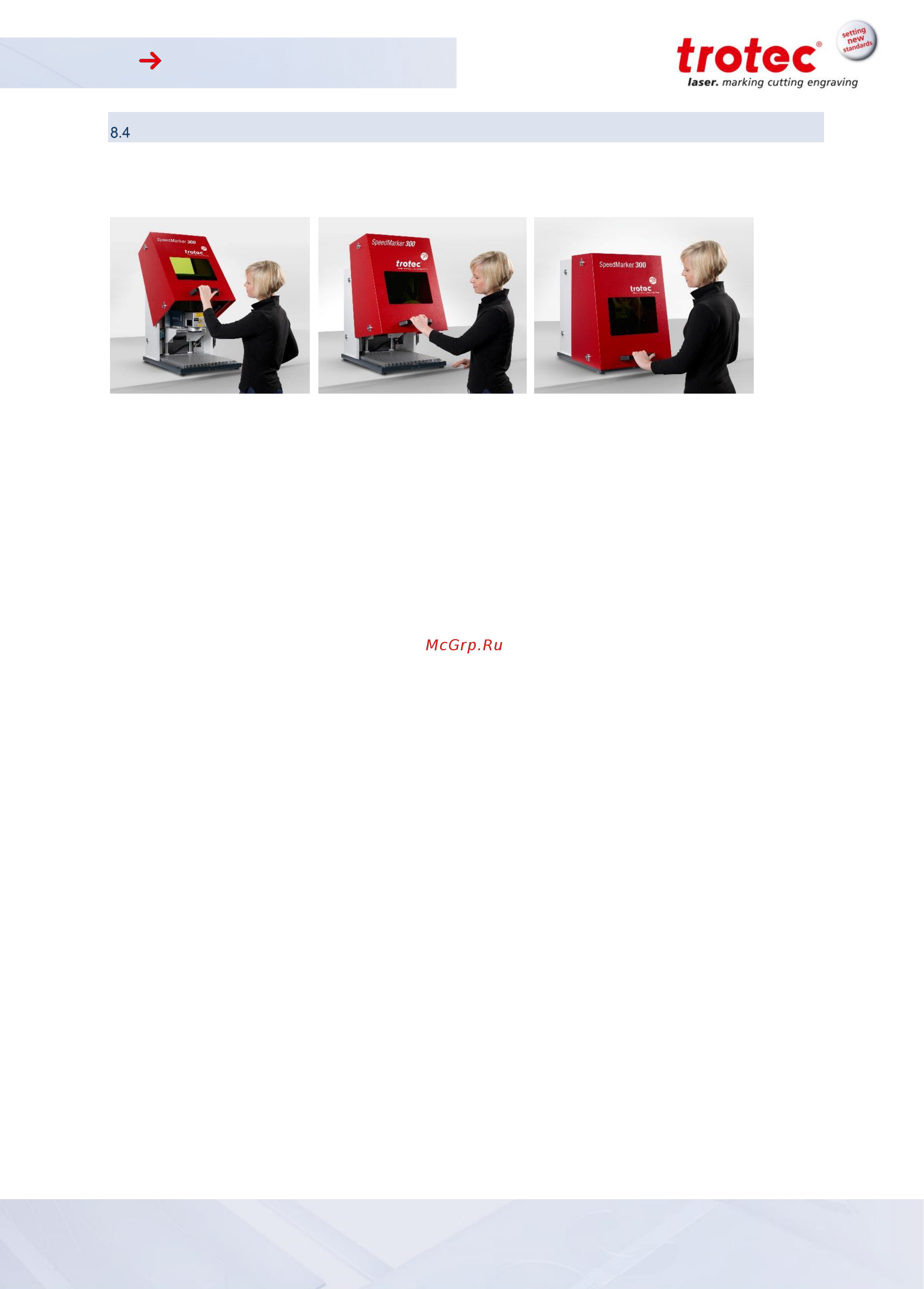 Trotec SpeedMarker 300 [42/51] Safety door