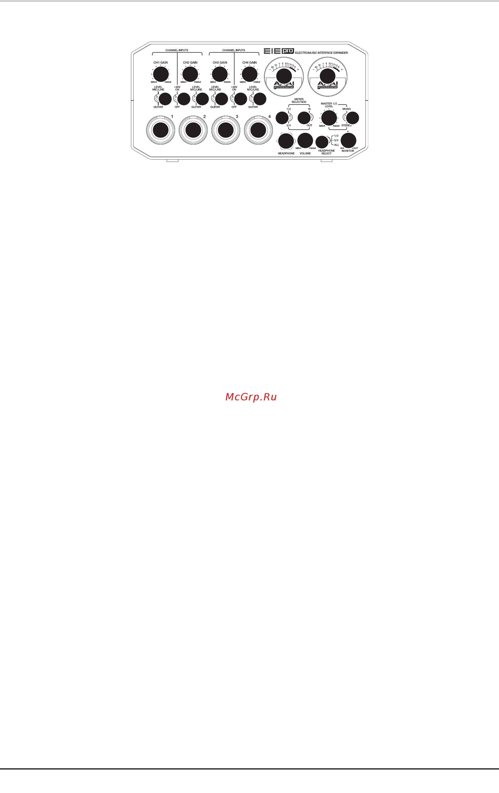 AKAI Professional EIE PRO [5/8] Лицевая панель