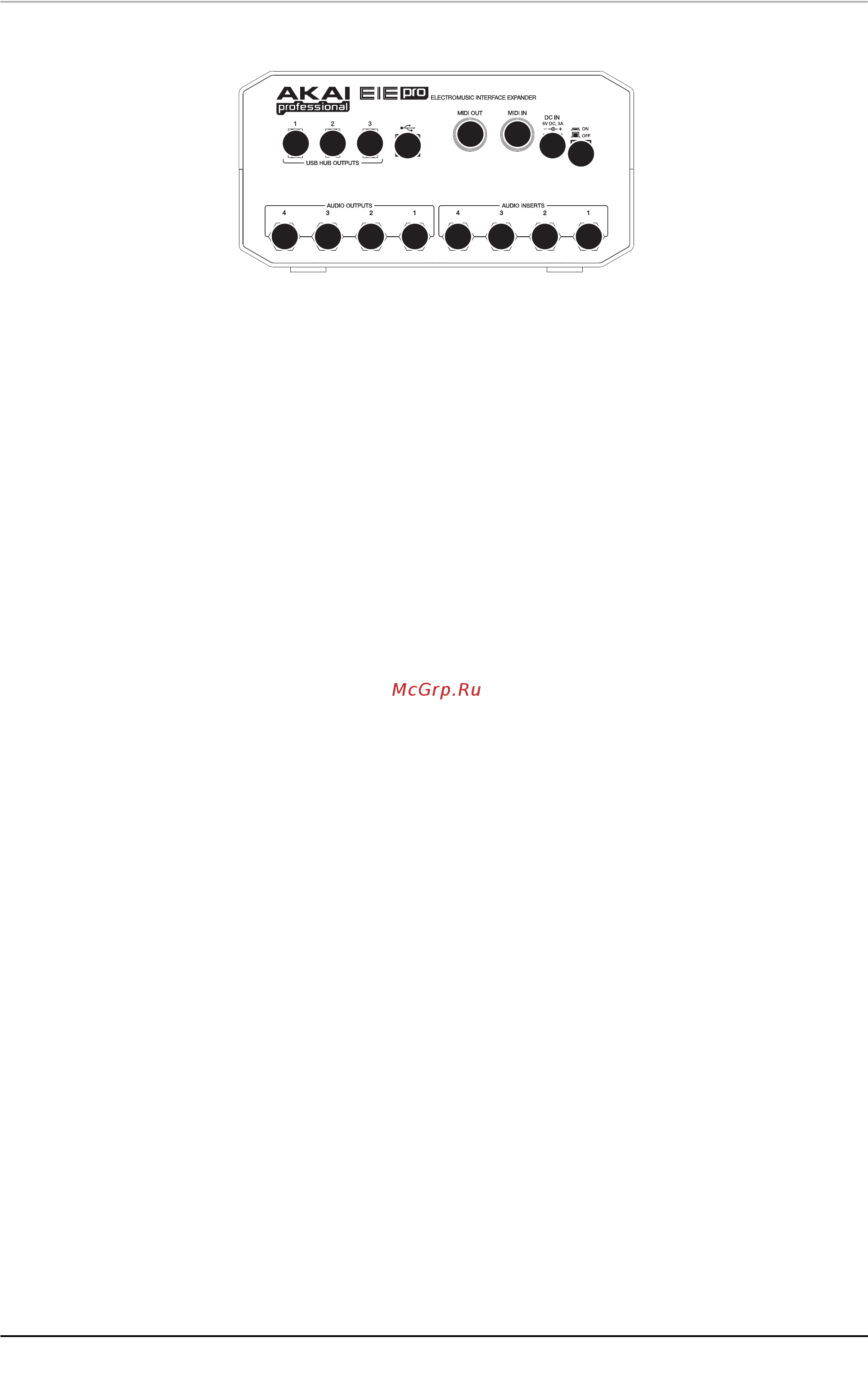 AKAI Professional EIE PRO [6/8] Тыльная панель