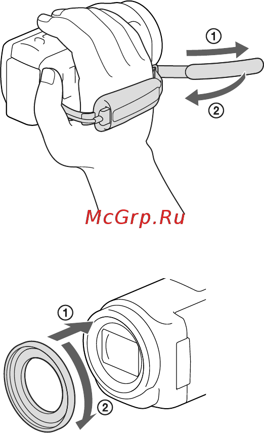 Sony HDR-PJ430 (E) (V) (VE) [15/155] Закрепление ручного ремня